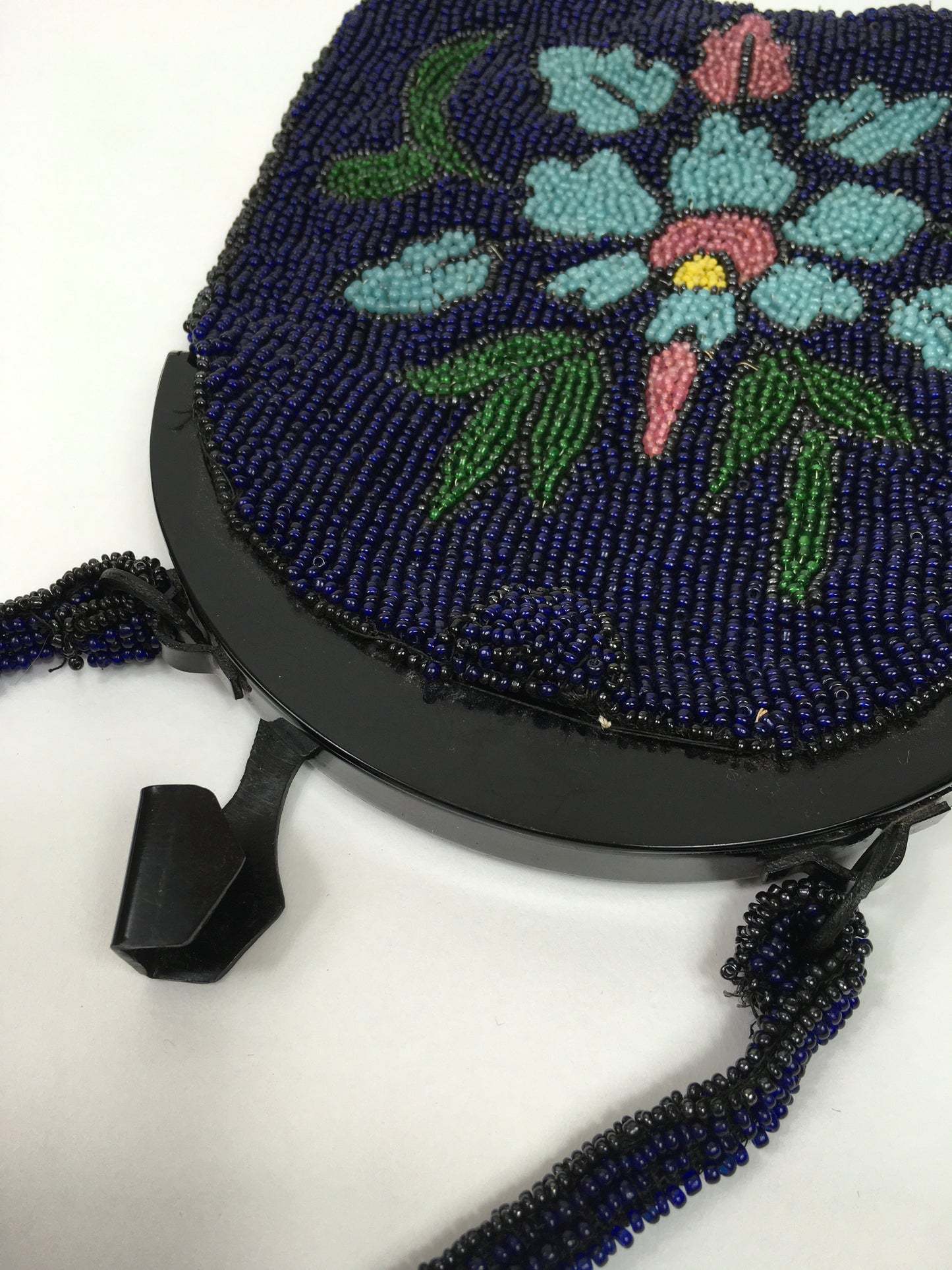 Original Early 1920’s Beaded Handbag - In an Exquisite Colour Palette of Rich Blues, Greens, Turquoise, Powdered Blush and Yellow