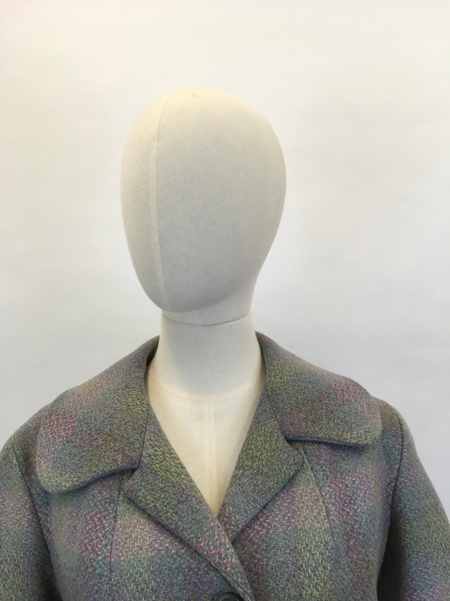 RESERVED DO NOT BUY - Original Early 1950’s 2pc Wool Suit - In A Lovely Springtime Colour Pallet