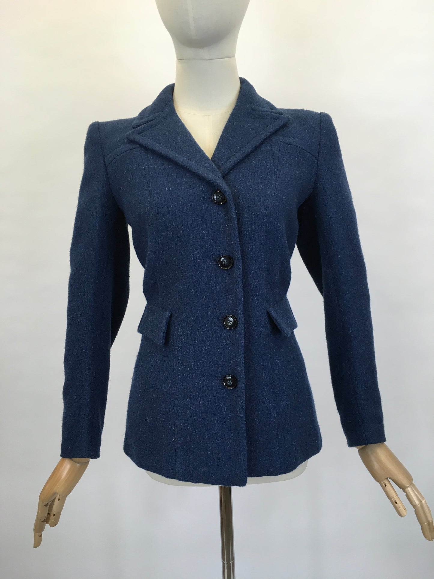 Original 1940’s Fabulous Blue Flecked Woollen Jacket - ‘ Orndale’ Made In England Label