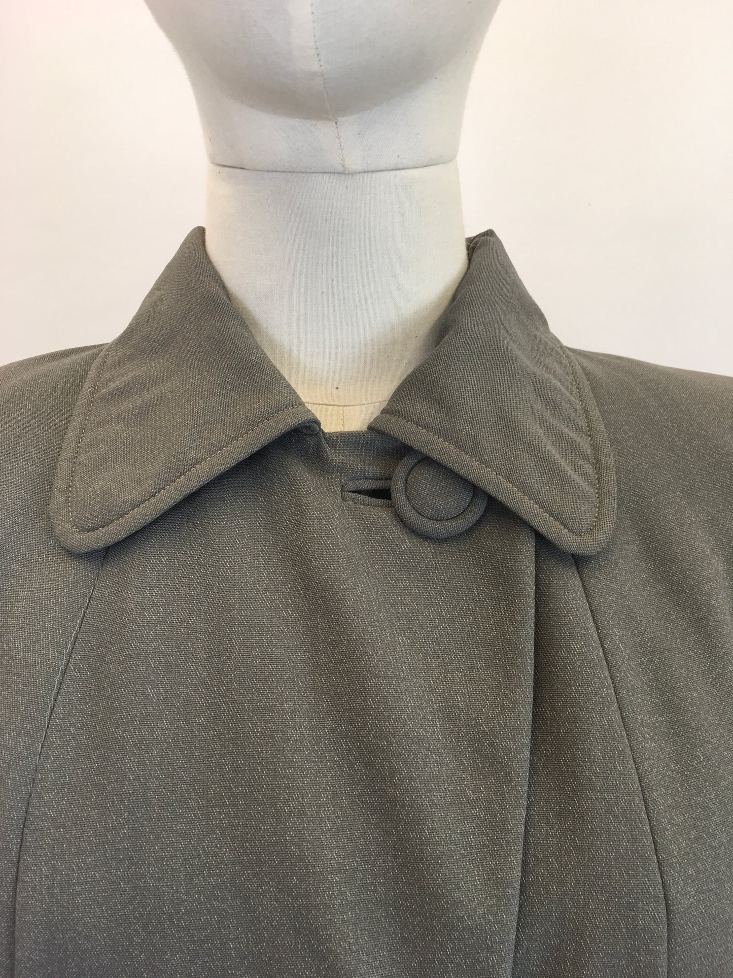 Original Late 40's Early 50's Coat in Powdered Grey - By ' Betsy Rose'