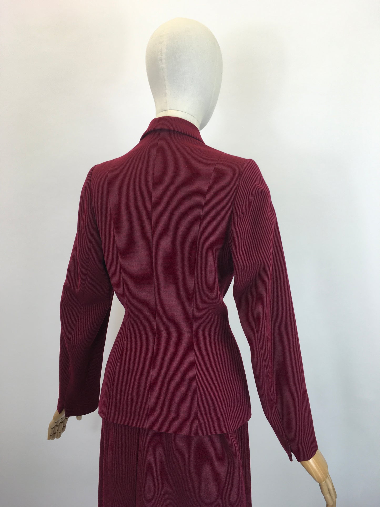 Original 1940's Darling 2pc Suit - In A Deep Berry Wine