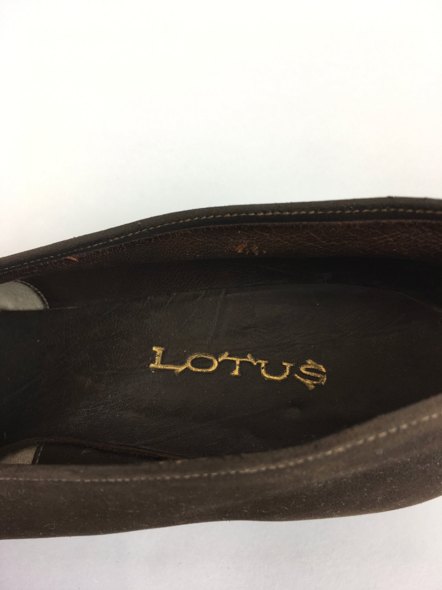 Original 1940’s Brown Suede Shoes - Made By ‘ Lotus ‘ A UK 5 / 5 1/2