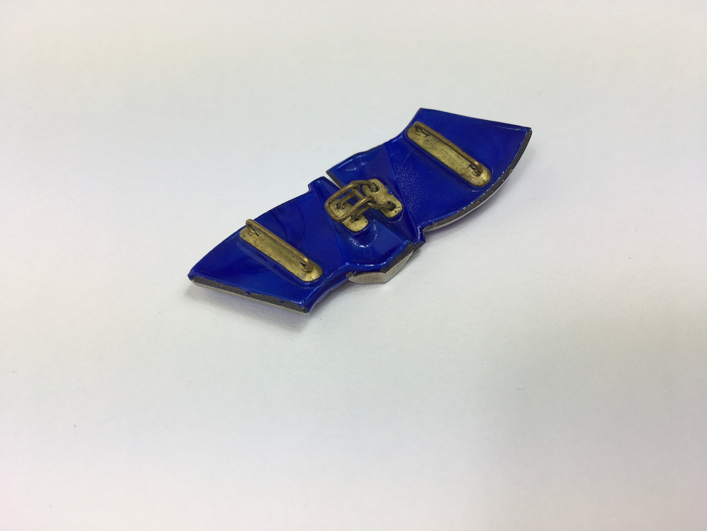 Original 1930’s Glass & Enamel Buckle - In a Beautiful Rich Blue with Deco Detailing