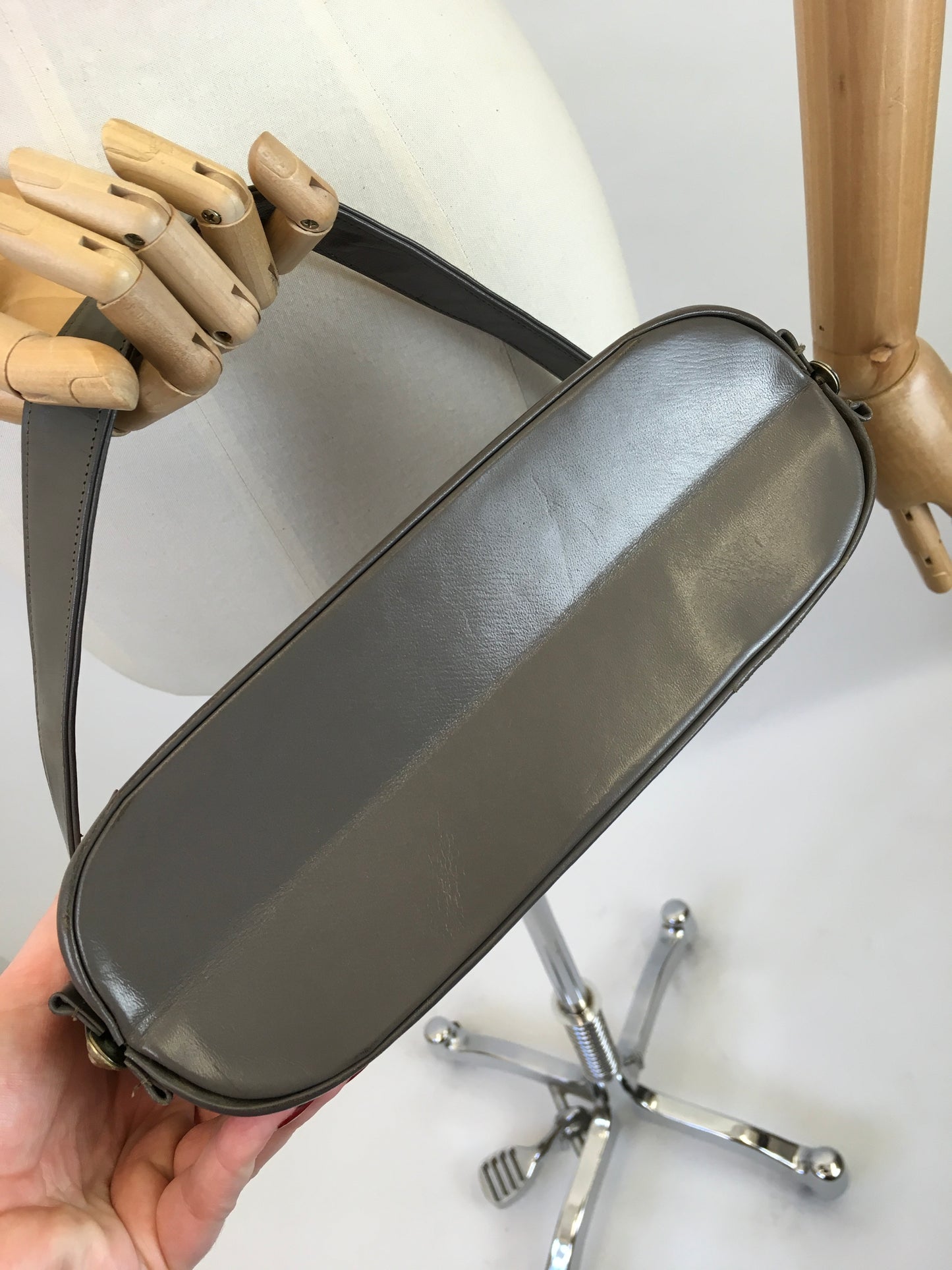 Original Late 1940's / Early 1950's Darling Handbag - In Powdered Grey