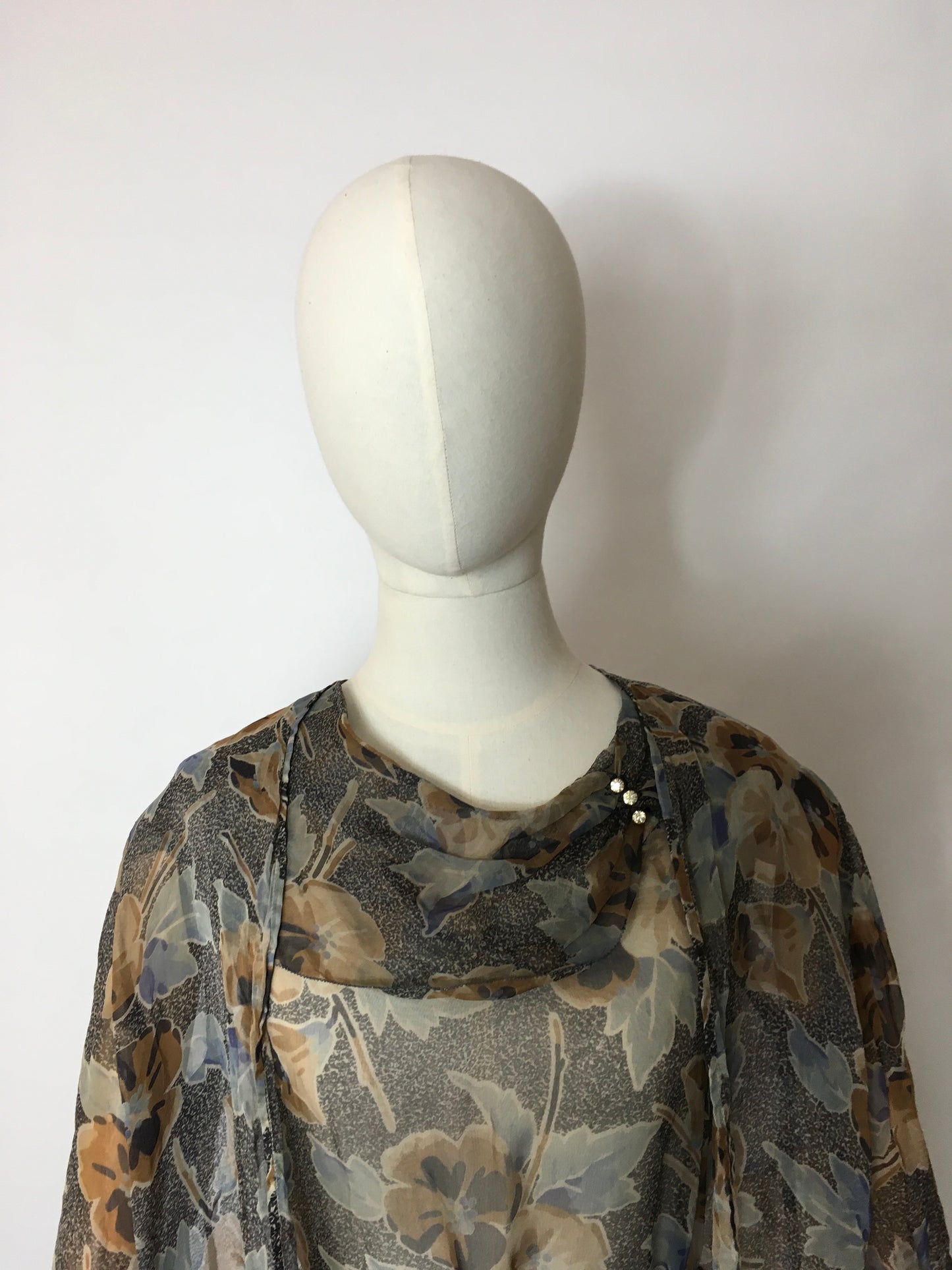 Original 1930’s 2 Piece Dress & Jacket Set in Stunning Deco Pallet - A Festival Of Vintage Fashion Show Exclusive