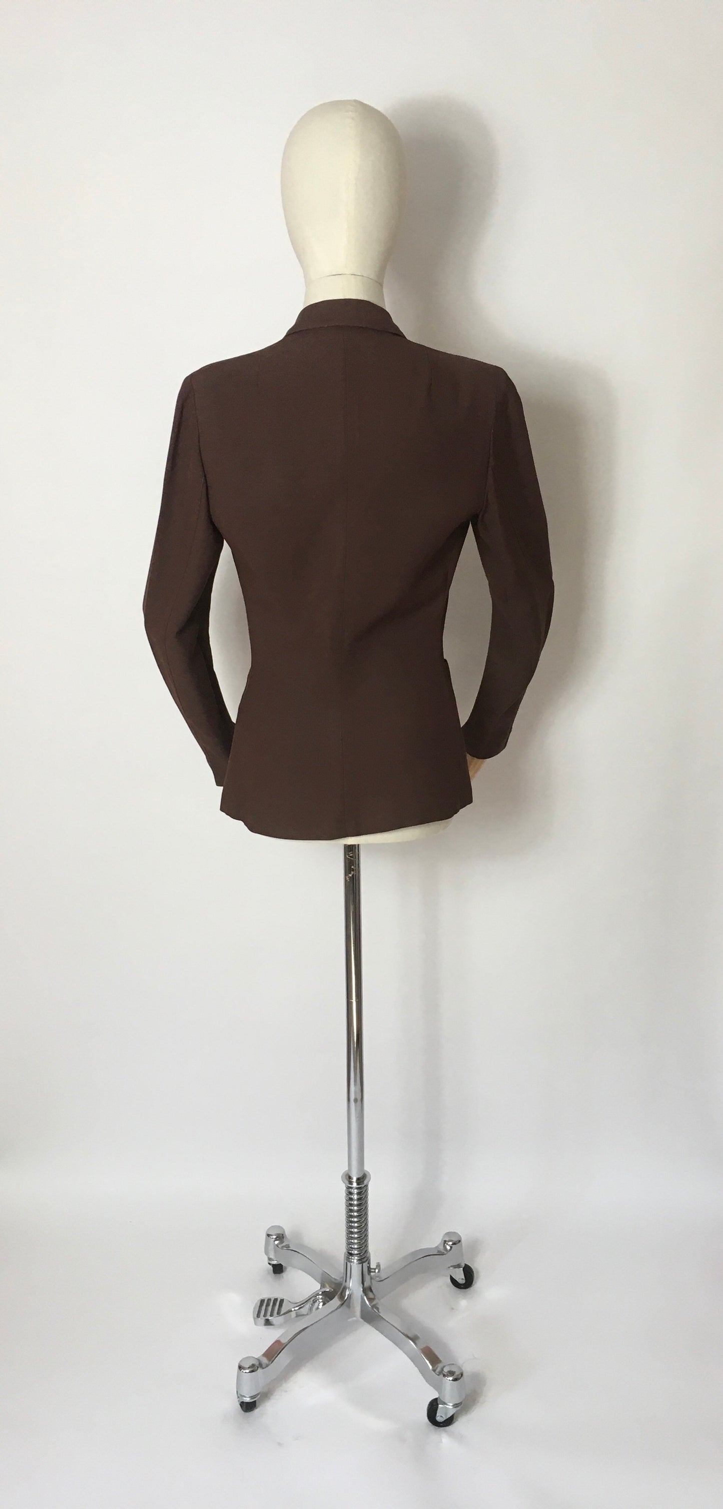 Original 1940’s Summer Jacket in Brown - ‘ Sacony Palm Beach ‘ Label
