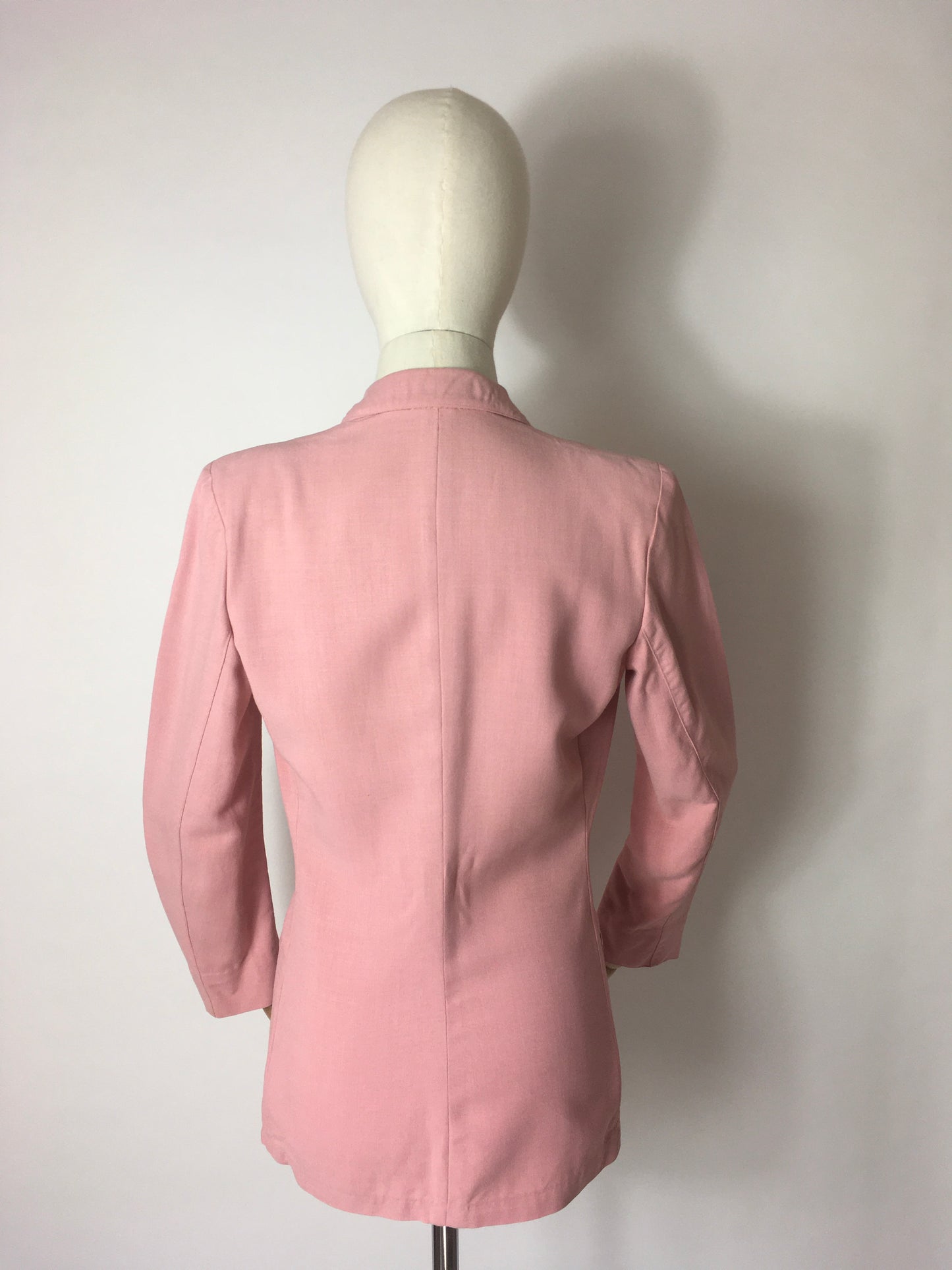 Original 1940’s Lightweight Summer Jacket In Blush - ‘ Sacony Palm Beach’ Label