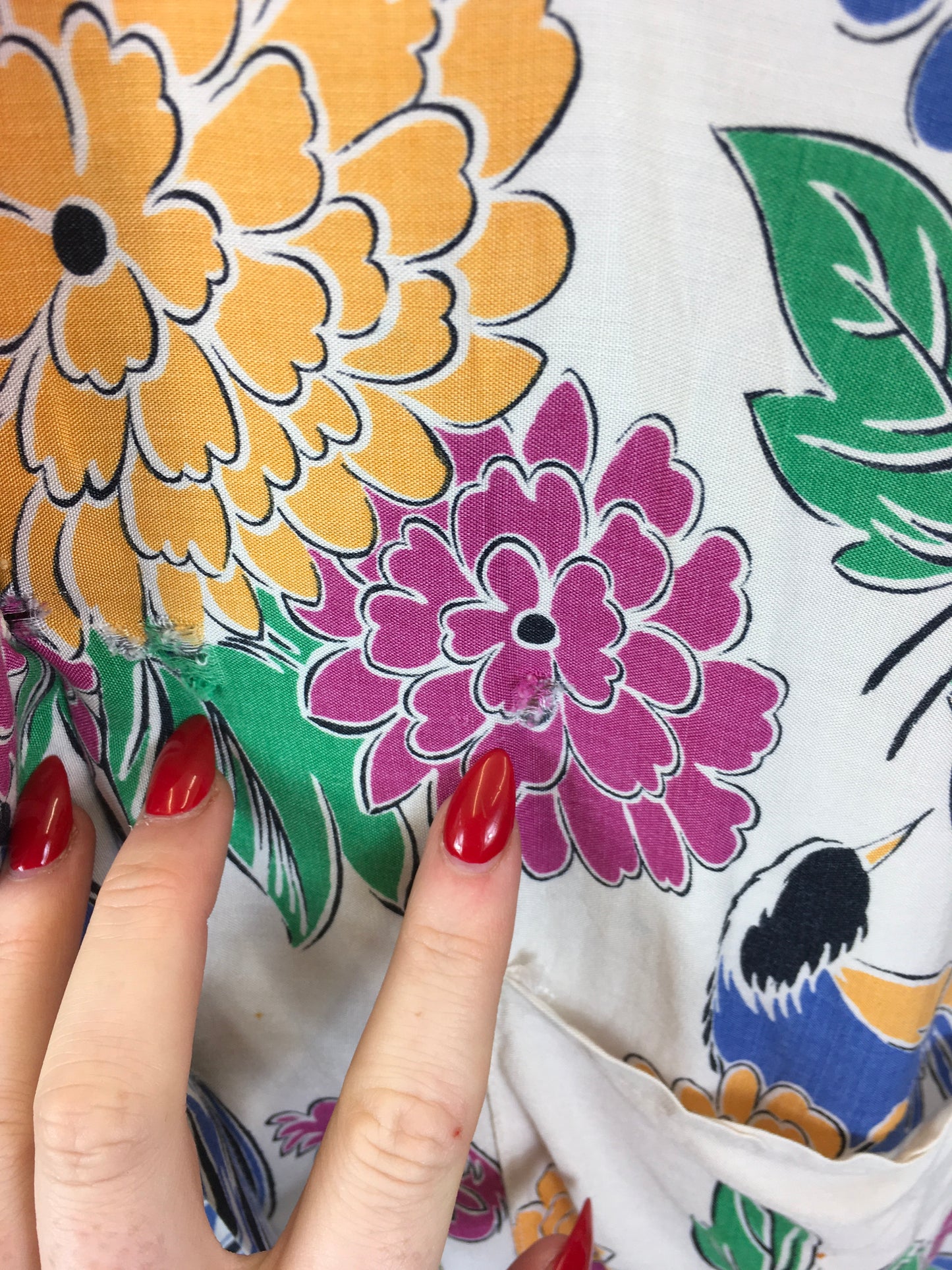 Original 1940’s SENSATIONAL Smock - With Amazing Print in Bold Bright Colours