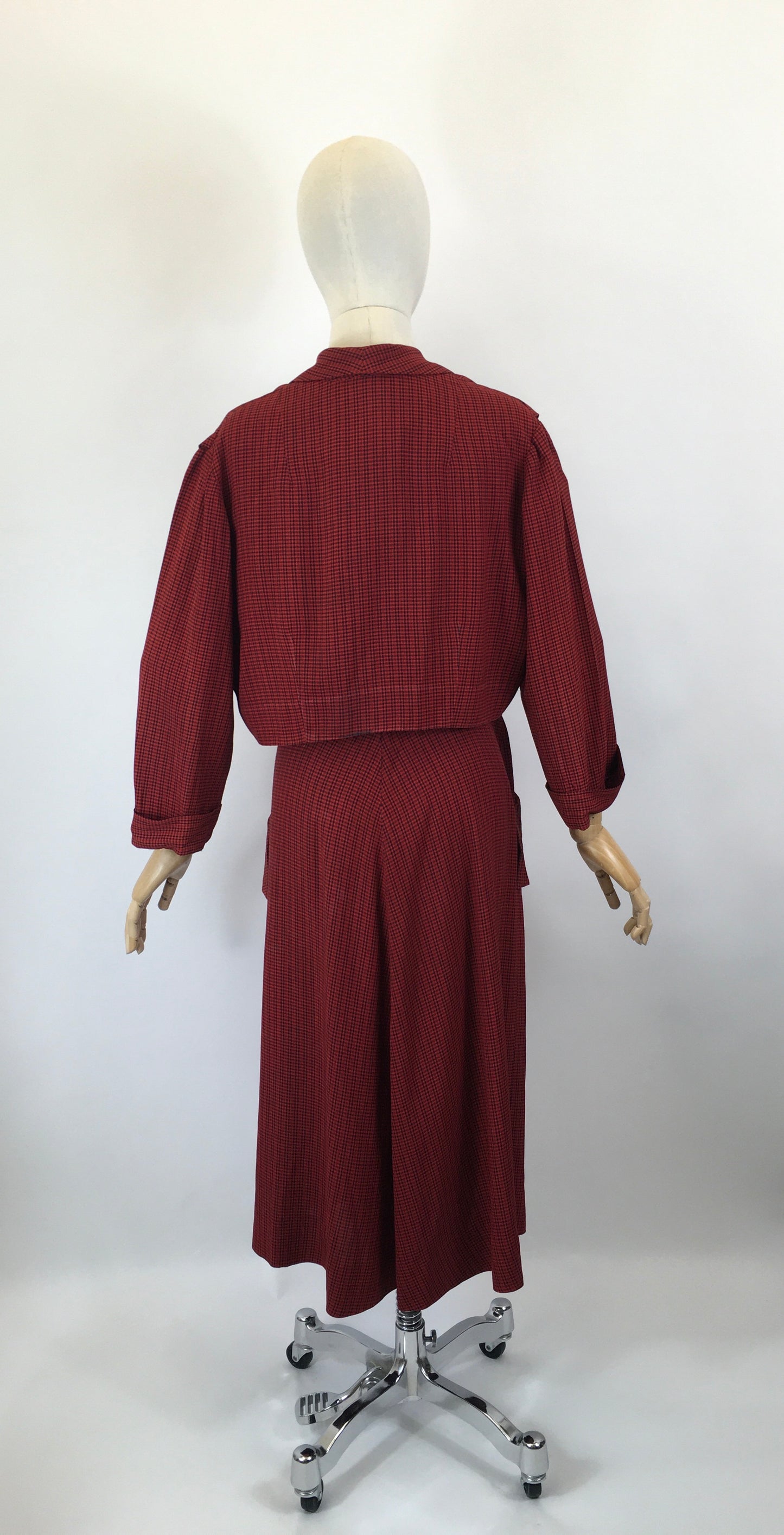 Original Late 1940’s 3 pc Set in Black and Red - By ‘ Leslie Fay ‘