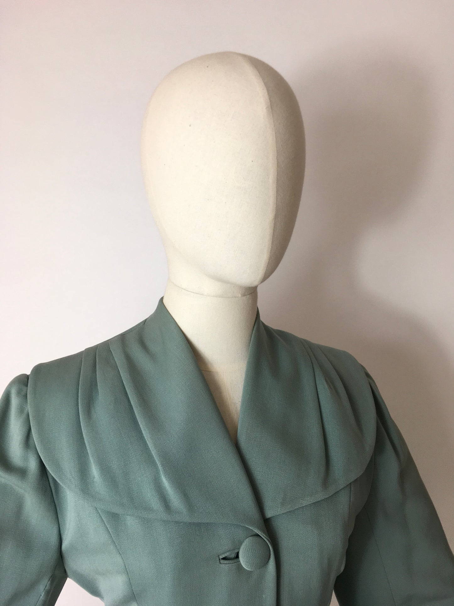 Original 1940’s Black Label ‘ Lilli Ann ‘ - In the Most Beautiful Soft Duck Egg Colour Pallet