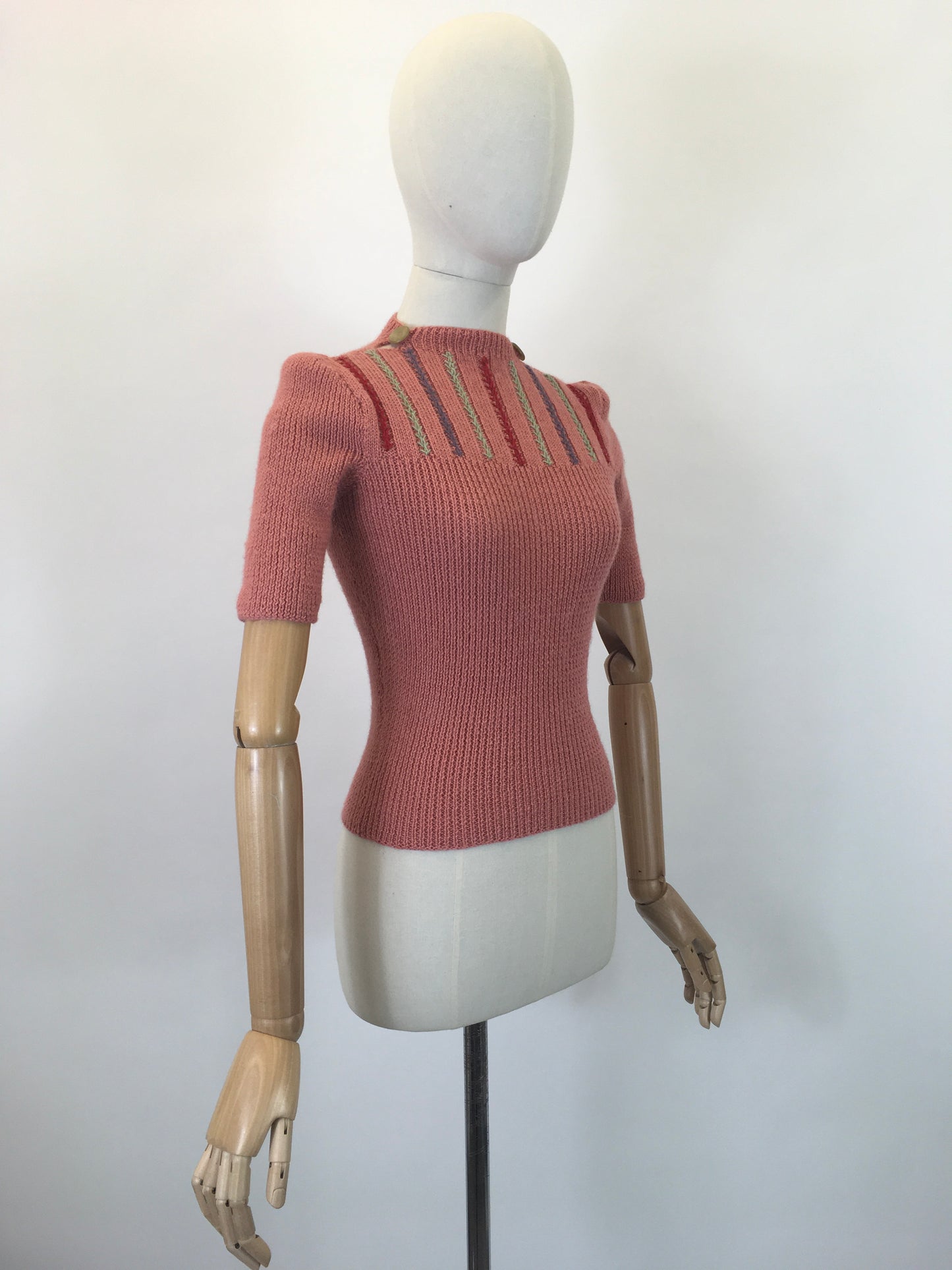 Recently Handknitted By ' Linda Boddison' - Original 1940's Reproduction Knitwear