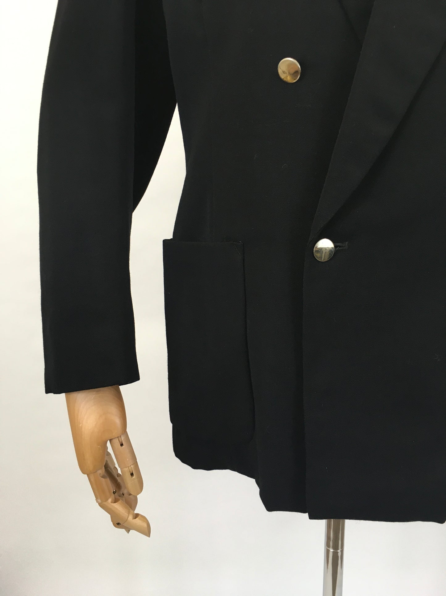 Original Gents Black Jacket by ‘ CWS Society Wear ‘ - Double Breasted with Strong Collar Lapels