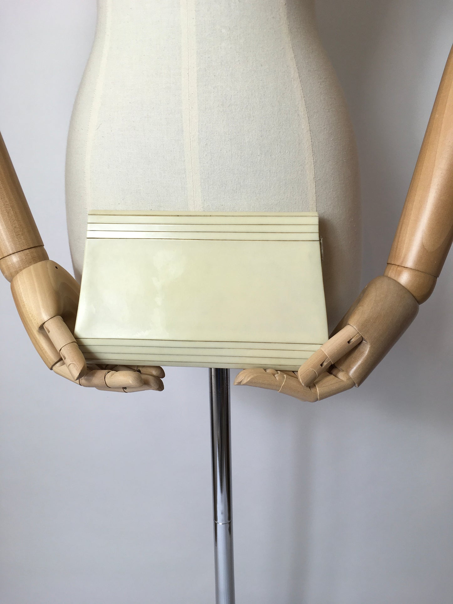 Original Rare 1930’s Ivory Celluloid Clutch Bag - Festival of Vintage Fashion Show Exclusive