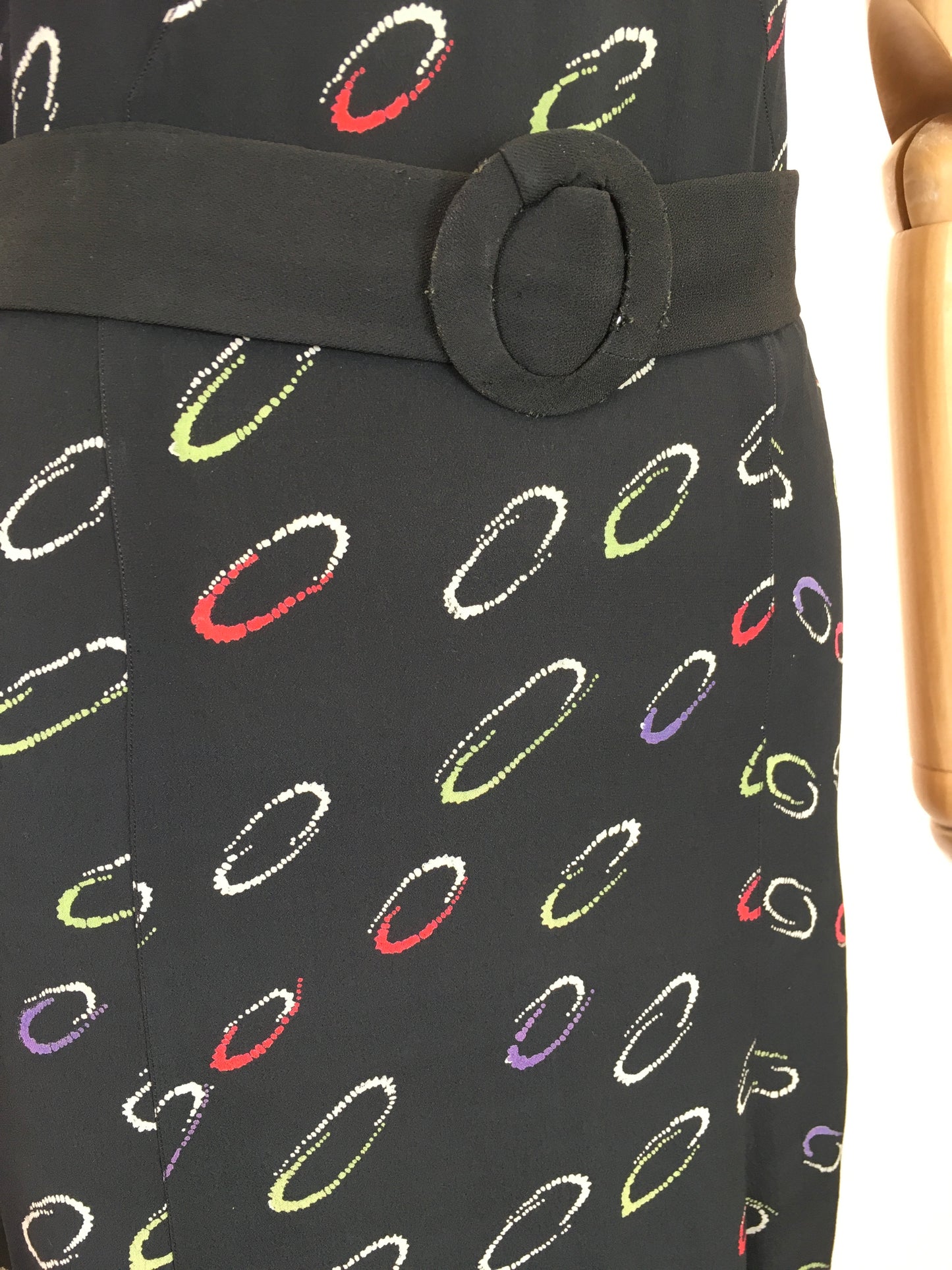 Original 1930’s Exquisite Full Length Gown in A Fine Crepe - Made By ‘ Cavendish House, Cheltenham ‘