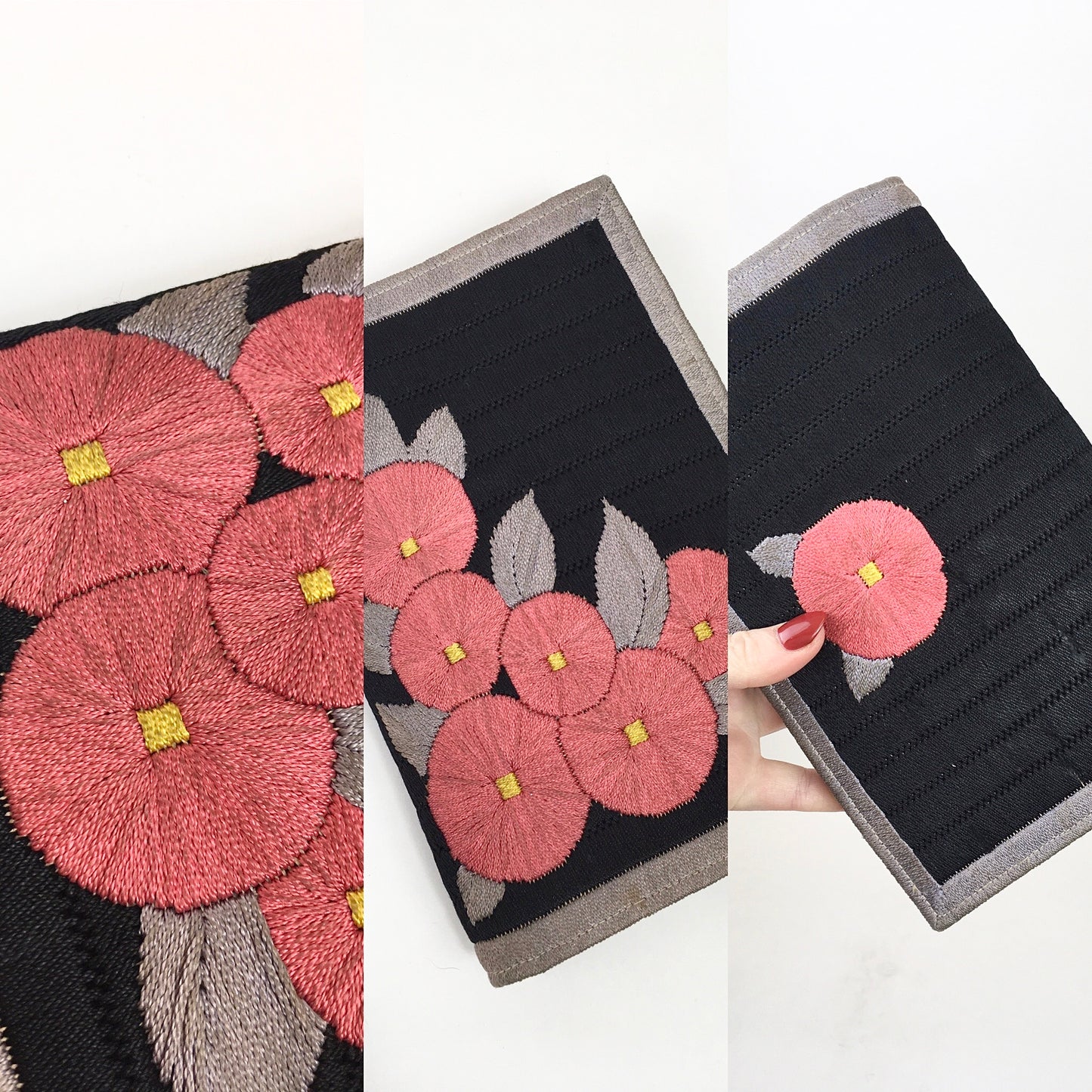 Original 1930's SENSATIONAL Art Deco Clutch Bag - In Embroidered Floral