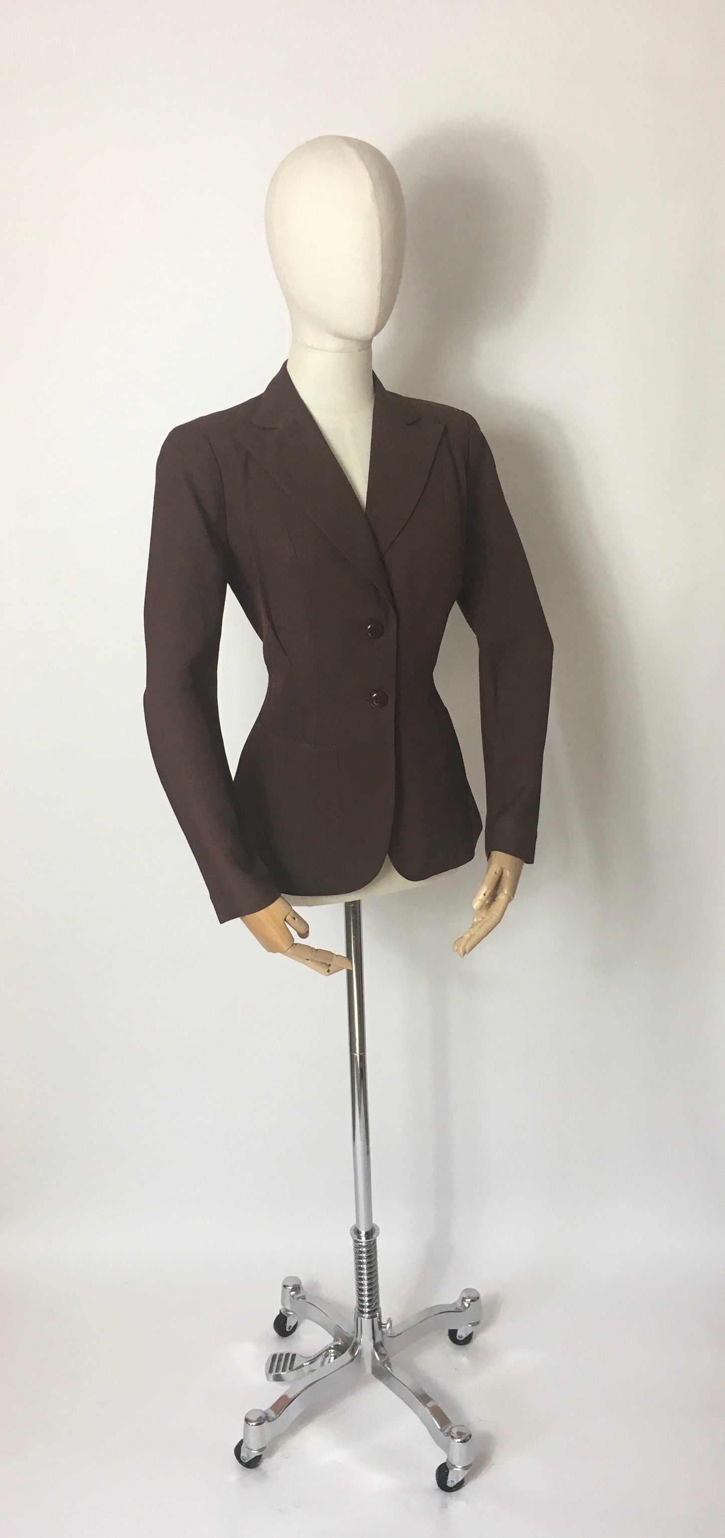 Original 1940’s Summer Jacket in Brown - ‘ Sacony Palm Beach ‘ Label
