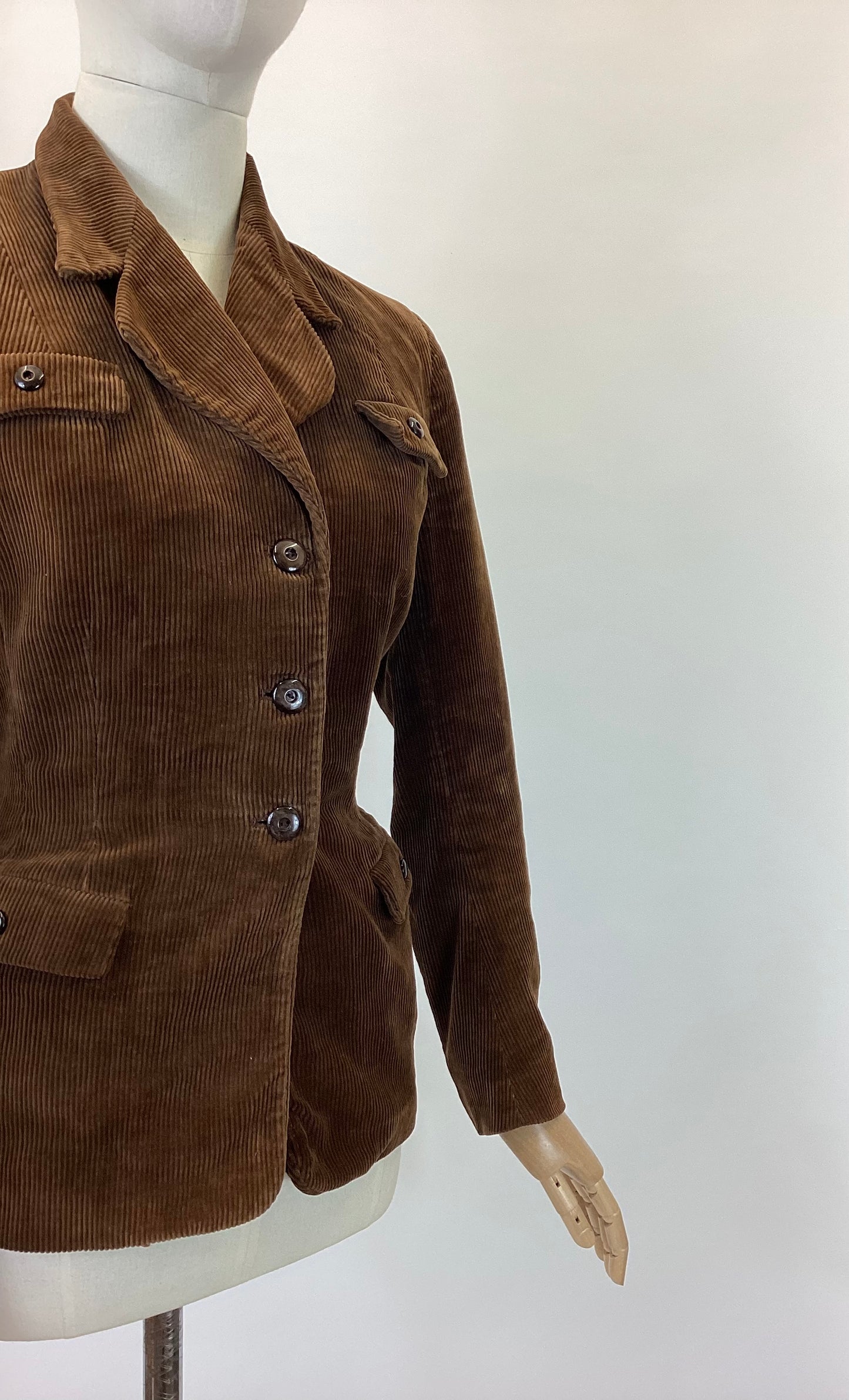 Original Darling 1940’s Needlecord Jacket - In Chocolate Brown