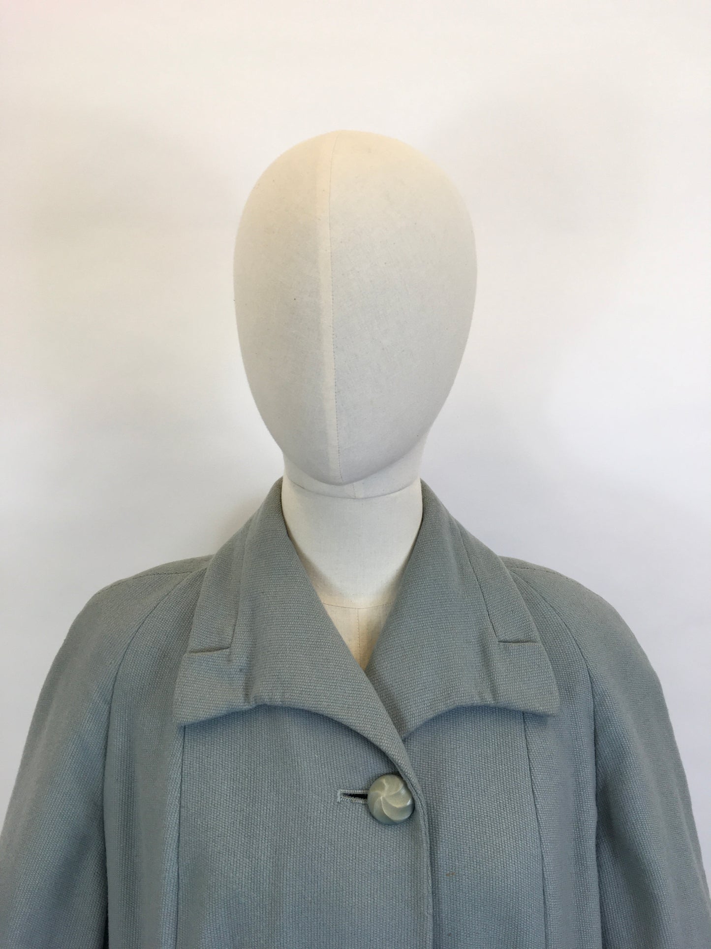 Original 1950’s Darling Pale Blue Swing Coat - With A Classic Easy to Wear 50’s Silhouette