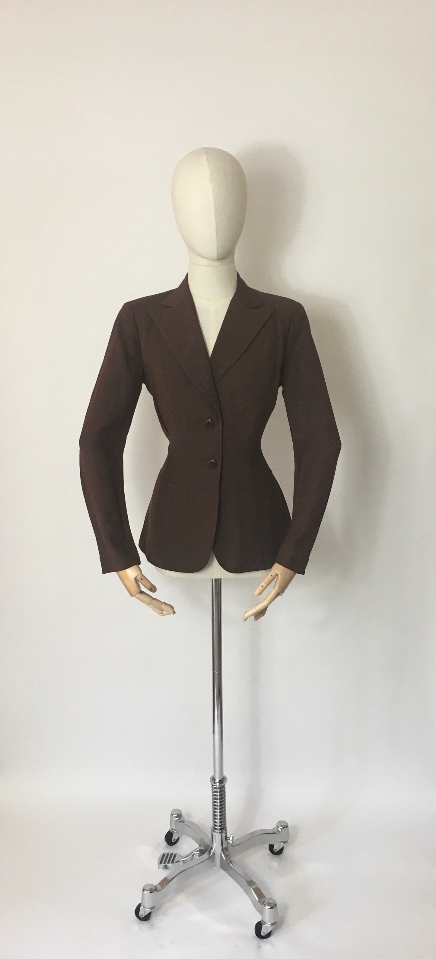 Original 1940’s Summer Jacket in Brown - ‘ Sacony Palm Beach ‘ Label