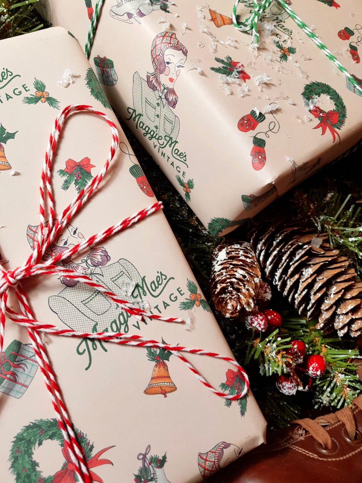 Exclusively Designed By Shropshire Illustrator Hannah Chumbley - Our Bespoke Festive Wrapping Paper Pr Sheet
