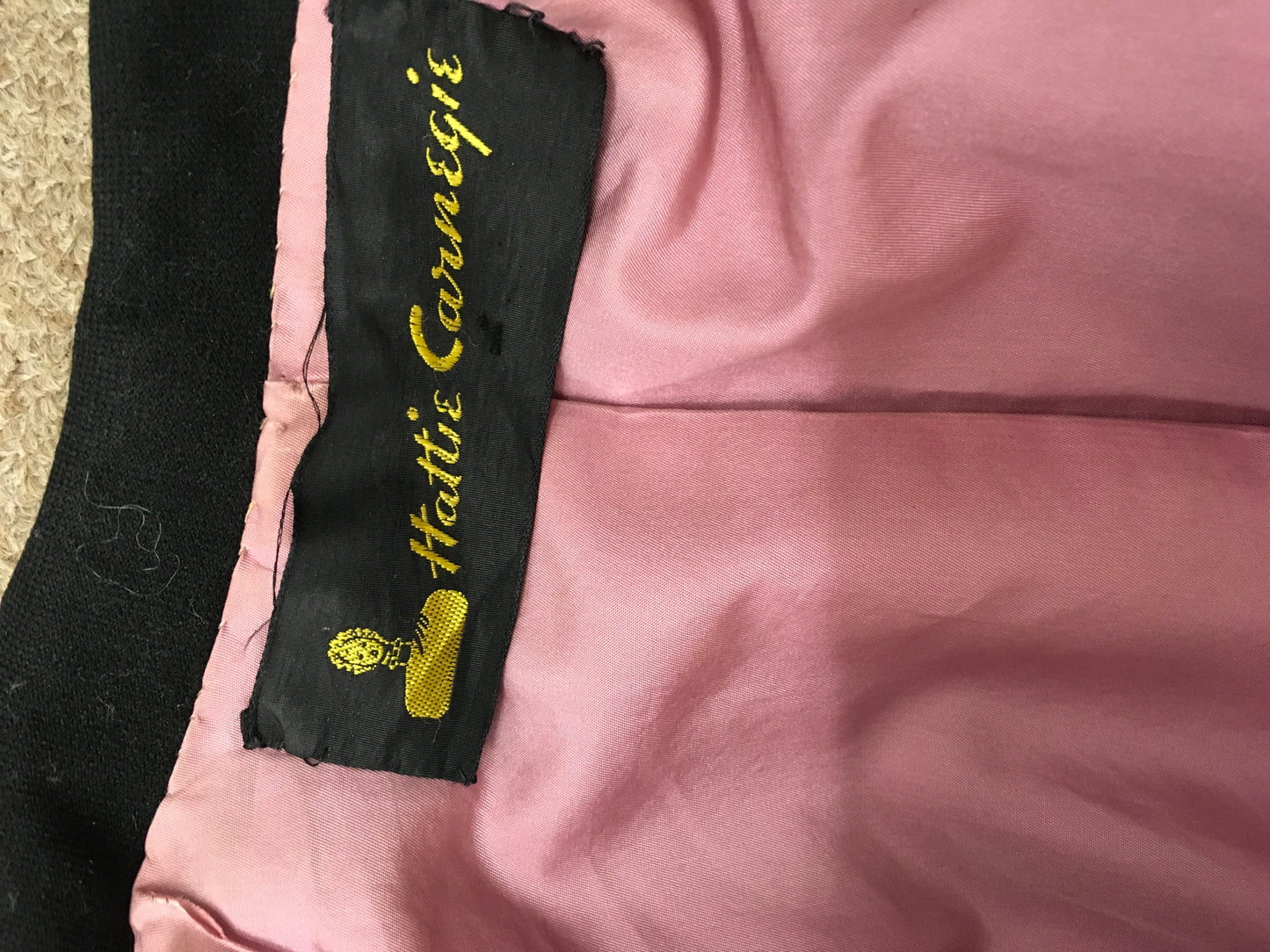 Original Late 1940’s early 1950’s ‘ Hattie Carnegie’ Black Jacket - Creating the Iconic New Look Silhouette