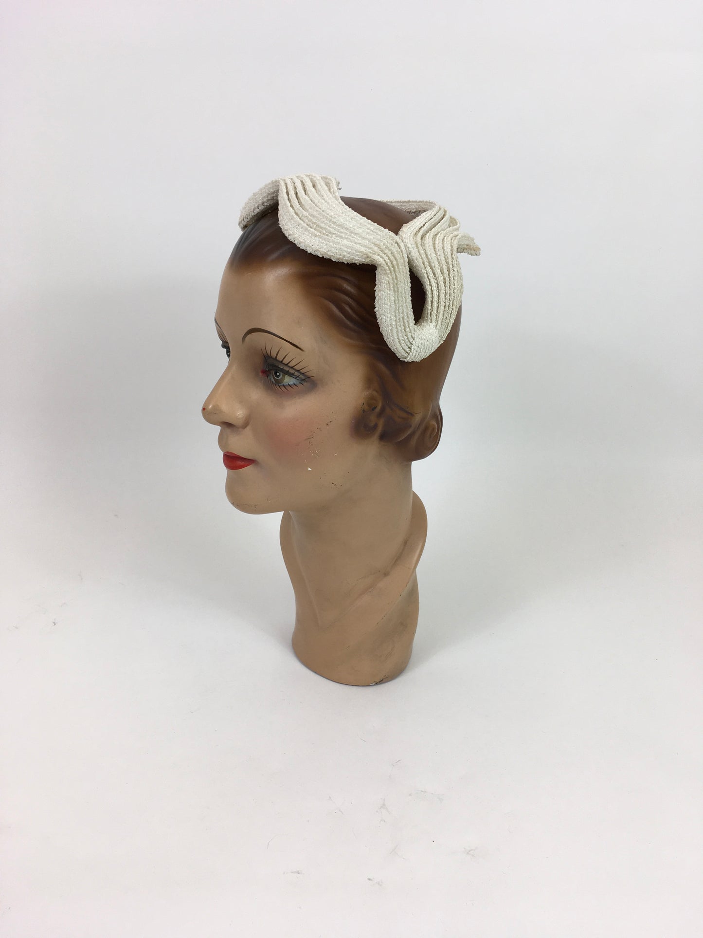 Original 1950’s Darling Ivory Headpiece - ‘ New Look’ Inspired with an Iconic Structure