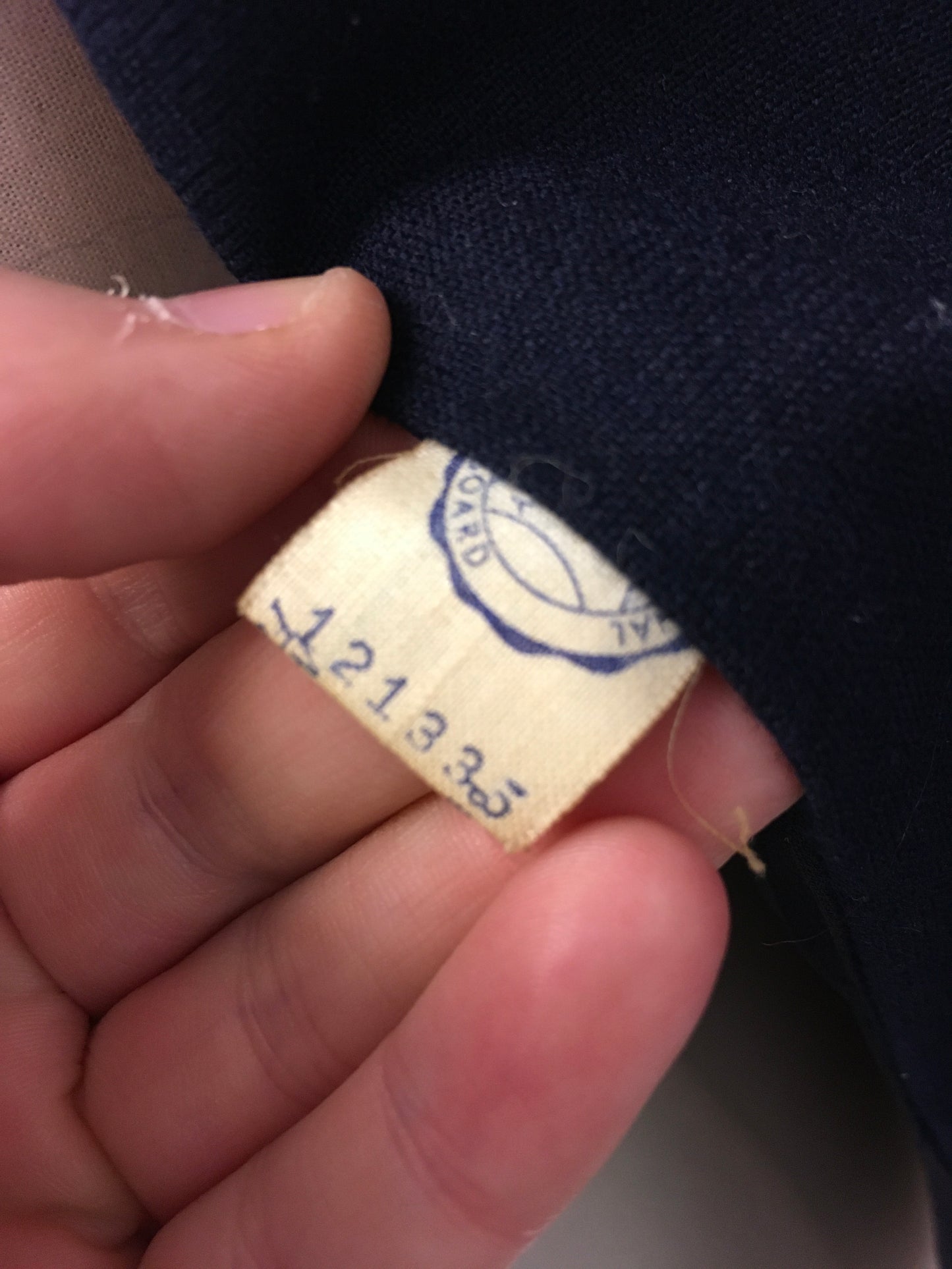 Original 1940’s NRA LABEL Navy Fitted Jacket - With Pearl & Beadwork Embelishment