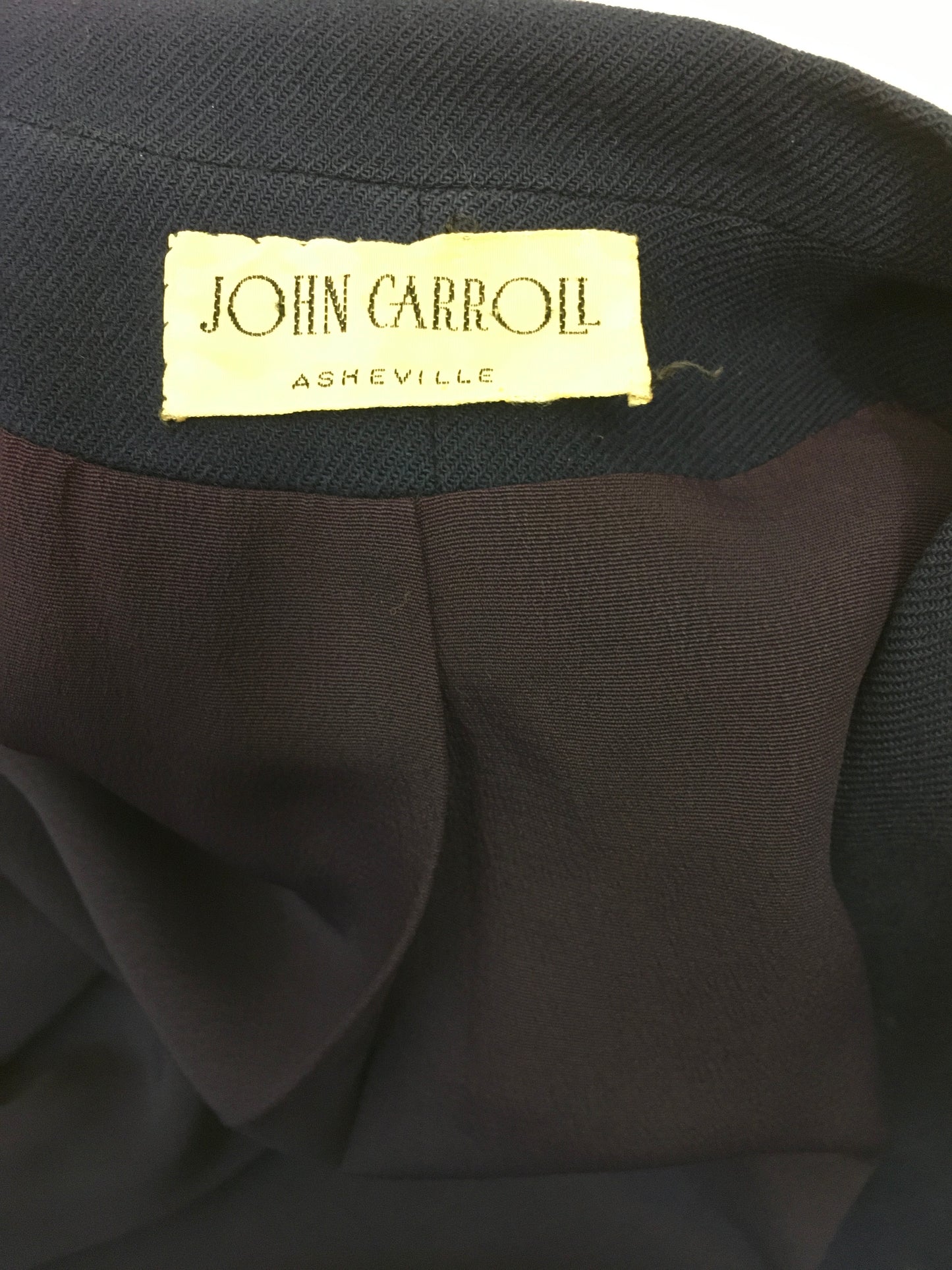 Original 1940s STUNNING Navy 2 pc Suit - With PHENOMENAL Long Line Silhouette and Cape Style Overlay