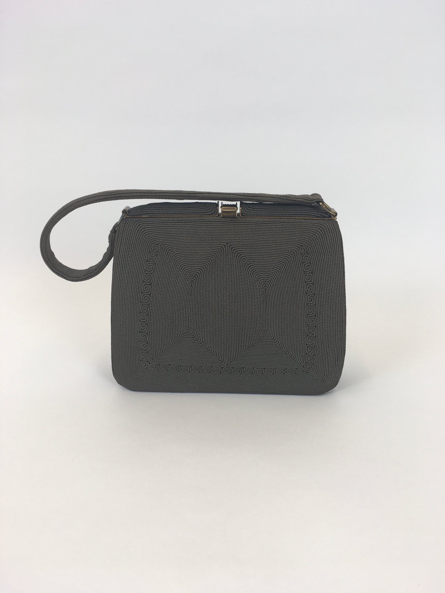 Original 1940s ‘ Corde’ Bag, Made in England - In a Lovely Grey Toned Brown