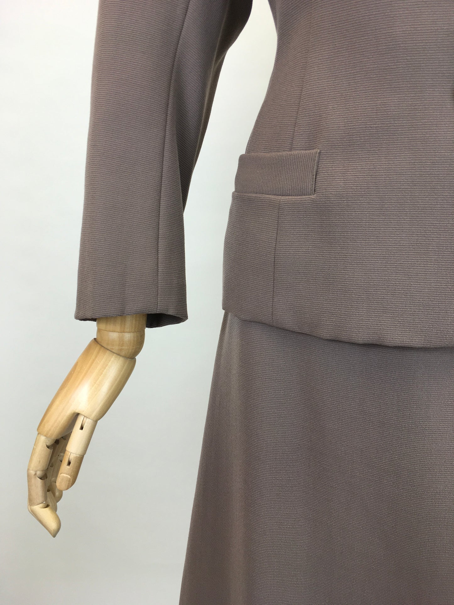 Original 1950’s Beautiful 2 pc Suit - In A Muted Mink Colour