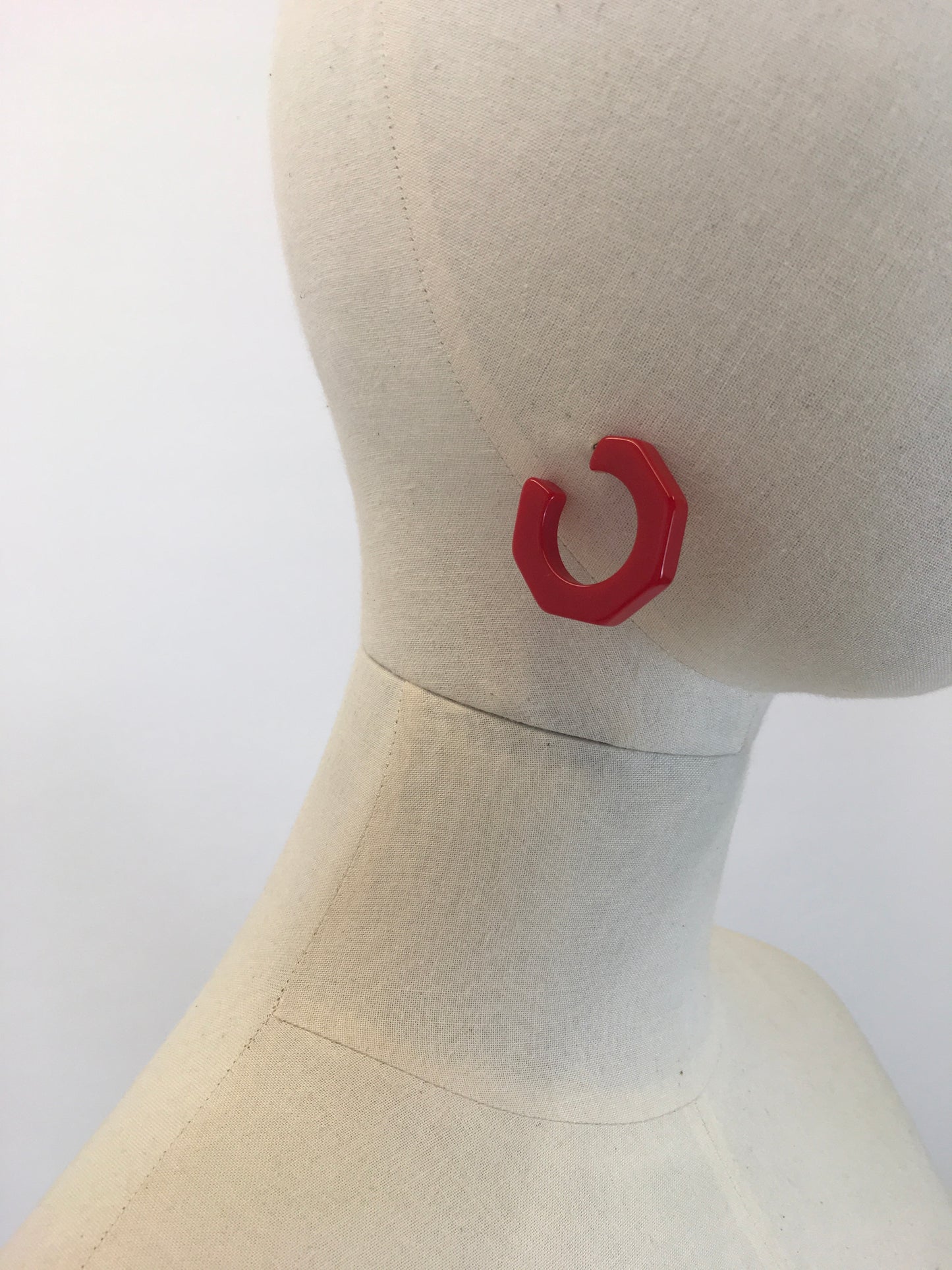 Original Darling 1950's Bakelite Earrings - In Cherry Red