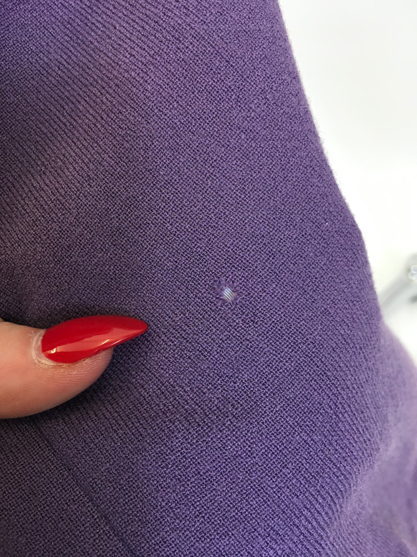 Original 1940’s Cadbury’s Purple Wool Dress - With Beaded Embellishment Details