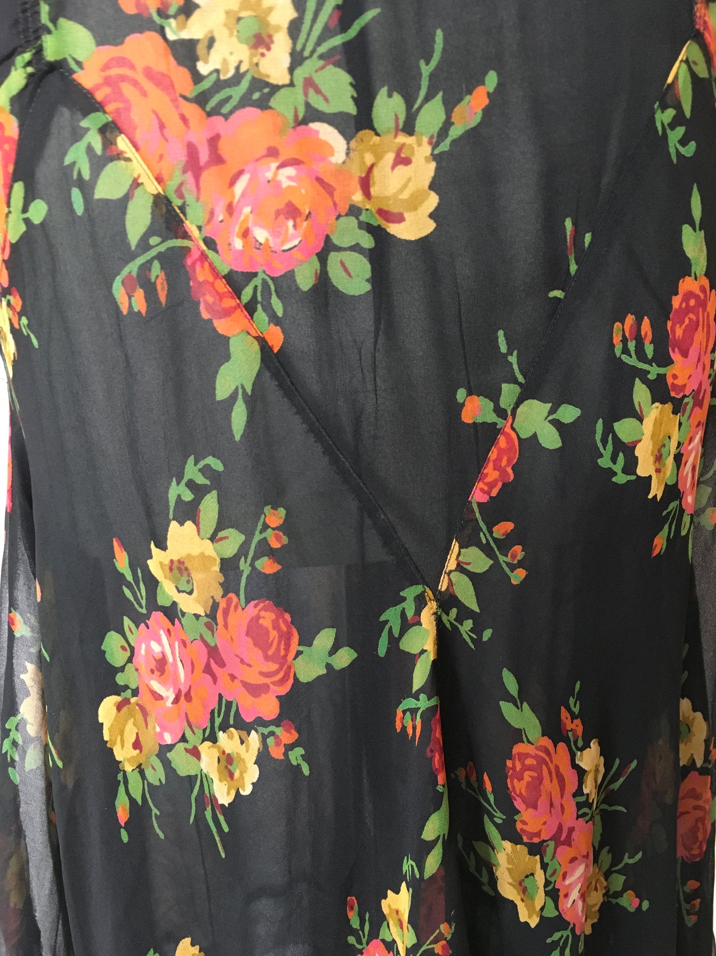 Original 1930’s SENSATIONAL 3pc Set in A Floral Chiffon - Dress, Jacket & Caplet Set