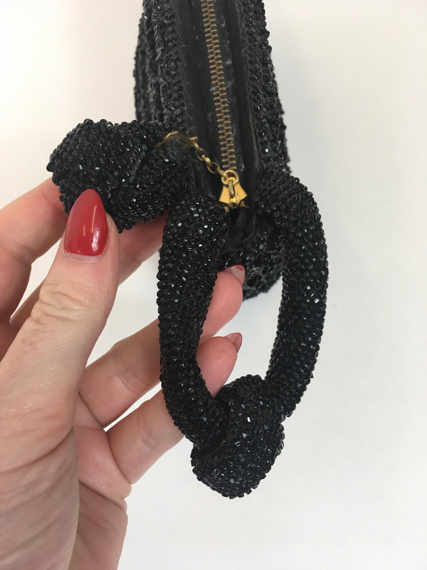 Original Late 1940's Early 1950's Evening Bag - Made From Bugle Beads