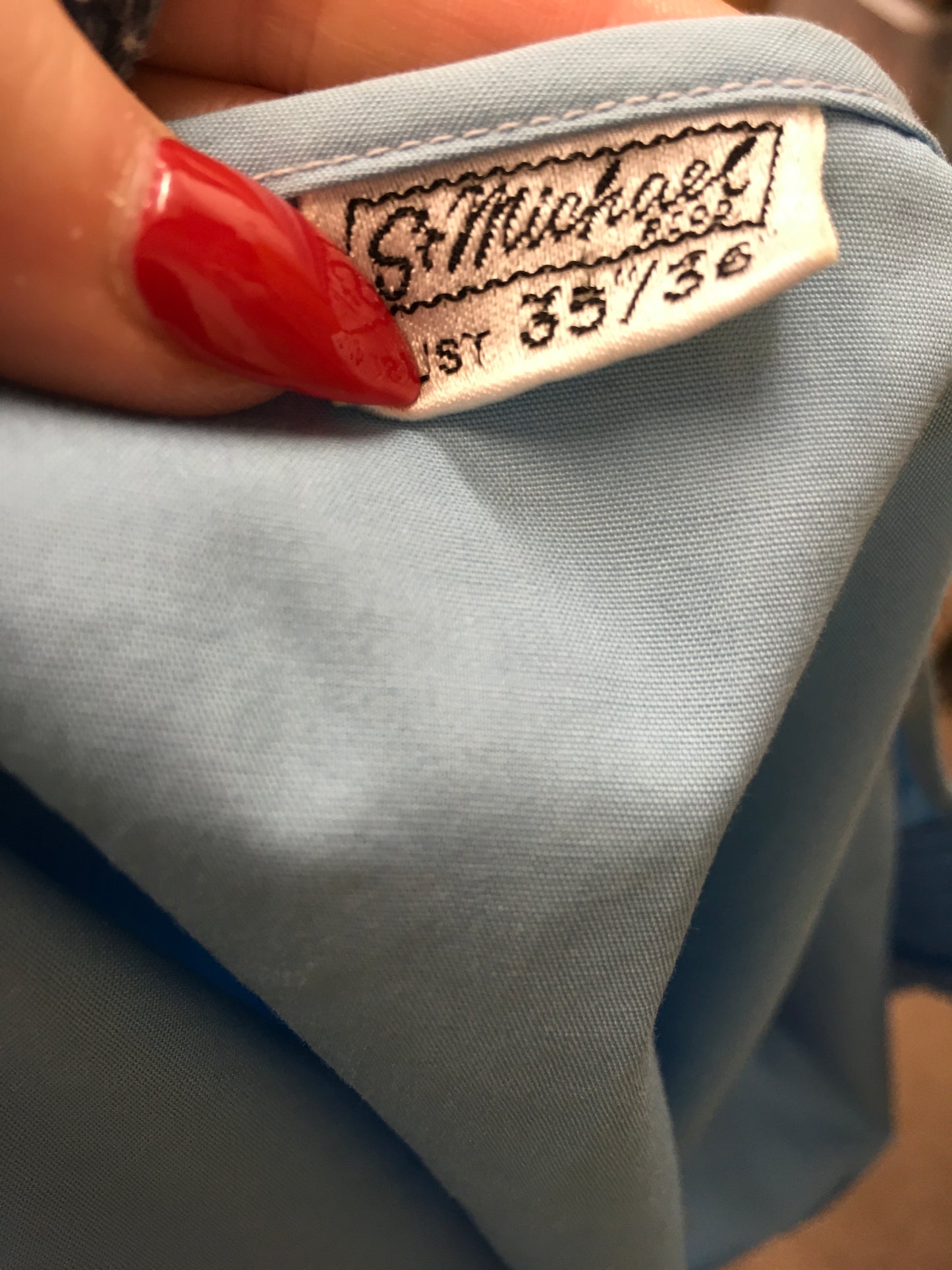 Original 1950’s Blue Cotton Blouse - By ‘ St. Michael’