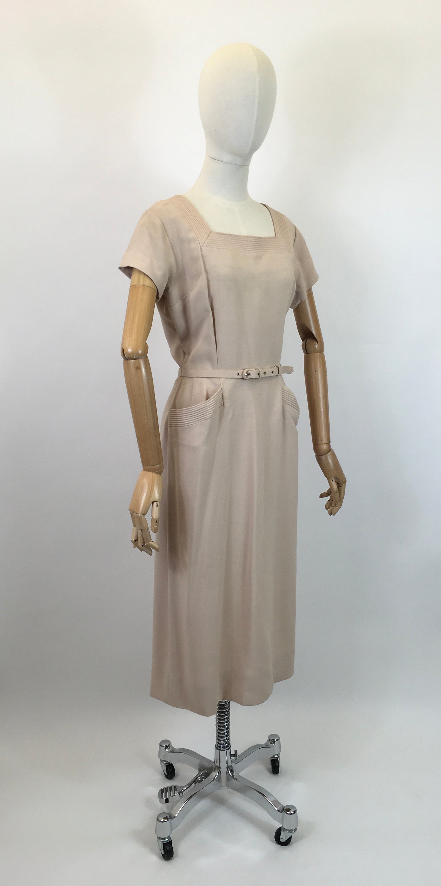 Original 1950’s Stunning ‘ Peggy Page’ Dress and Coat set - In Soft Sand Moygoshal Linen