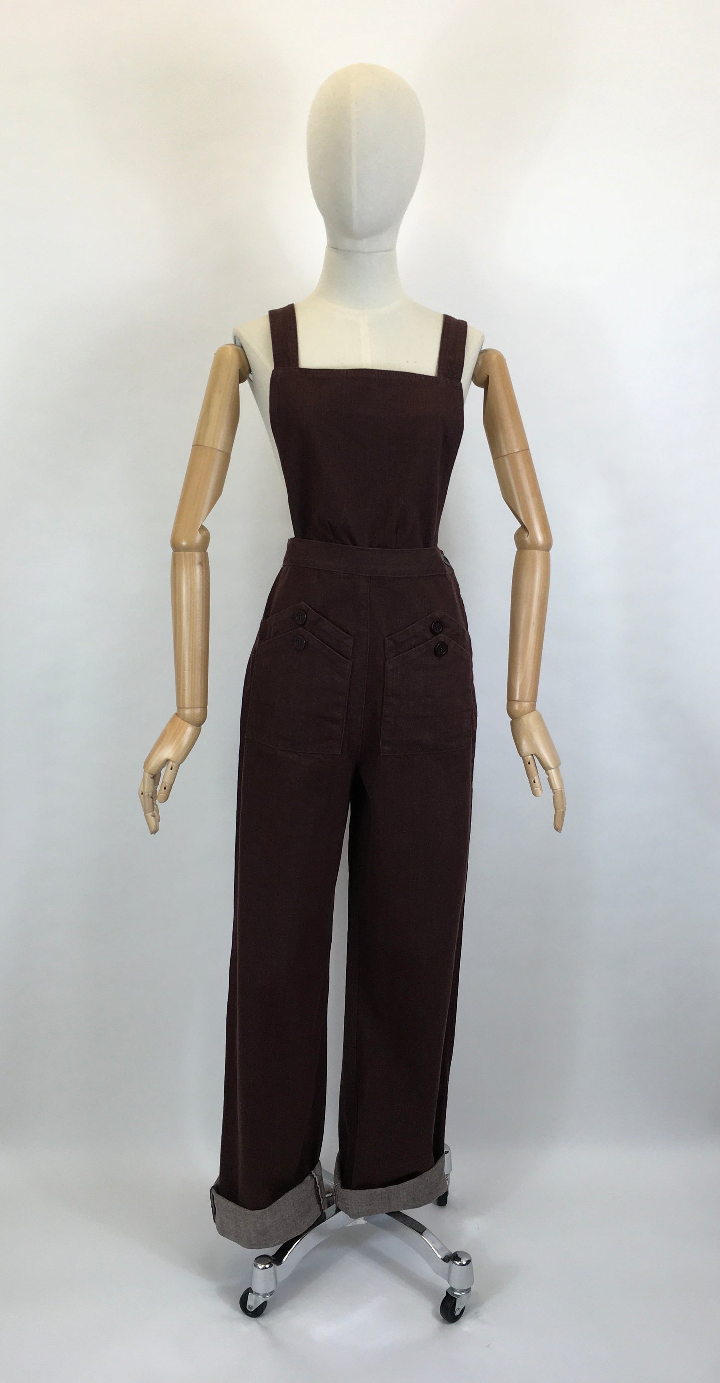 Freddie’s Of Pinewood - Home Companion Dungarees In Brown