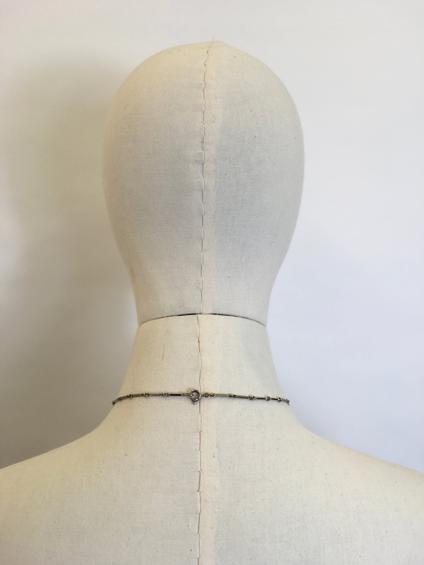 Original 1930’s Necklace - With Bottle  Green Glass Beads