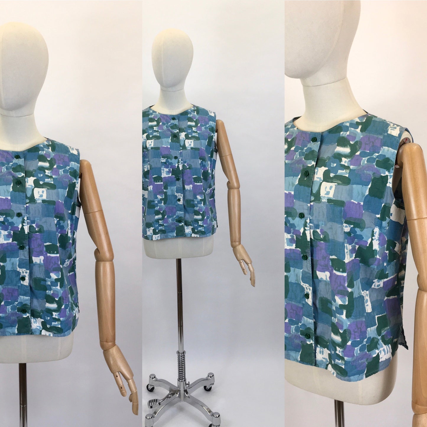 Original 1950’s Fabulous Cotton Blouse - In A Lovely Print