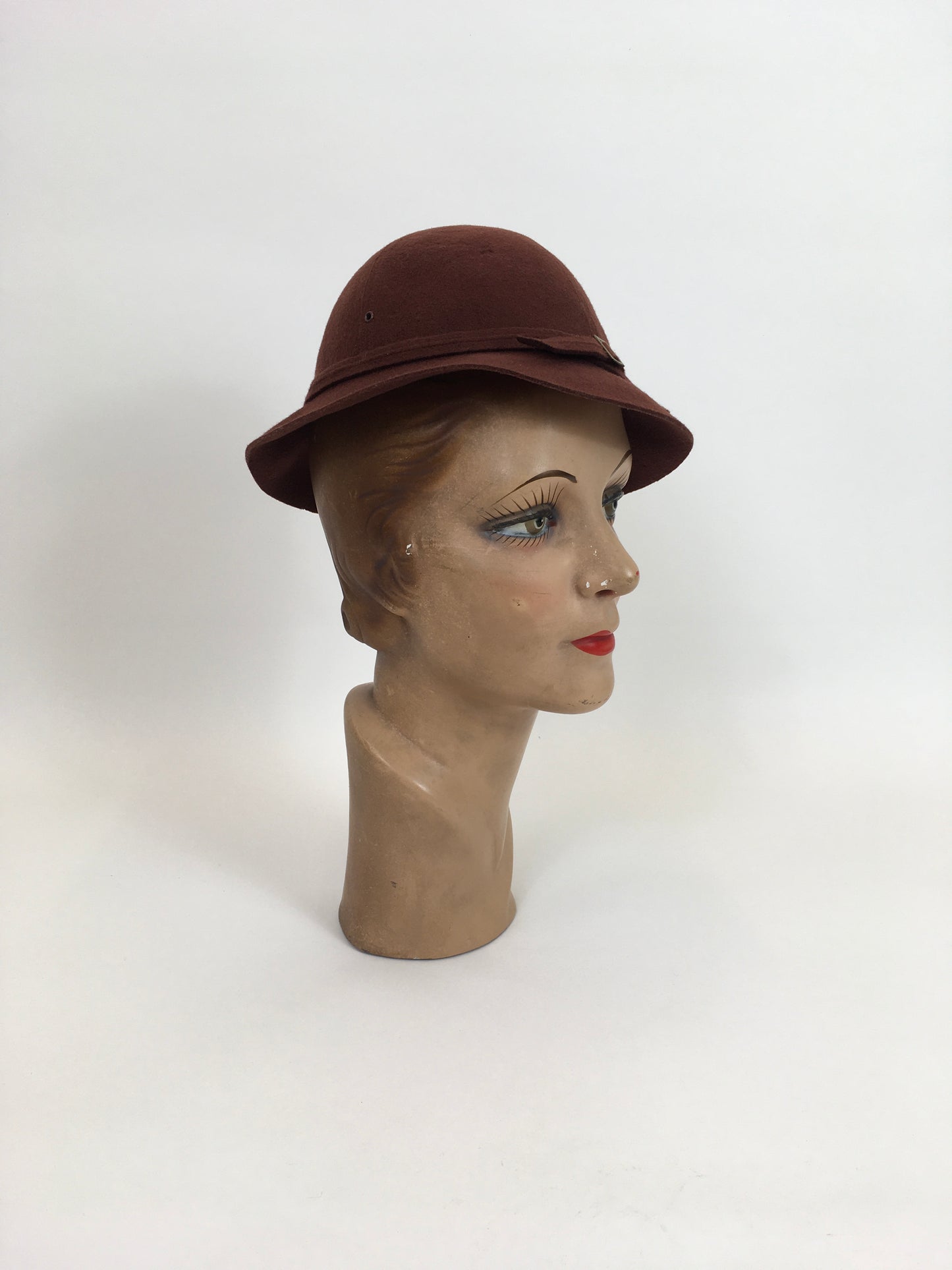 Original 1930's Sensational Sportswear Hat - In A Divine Warm Brown