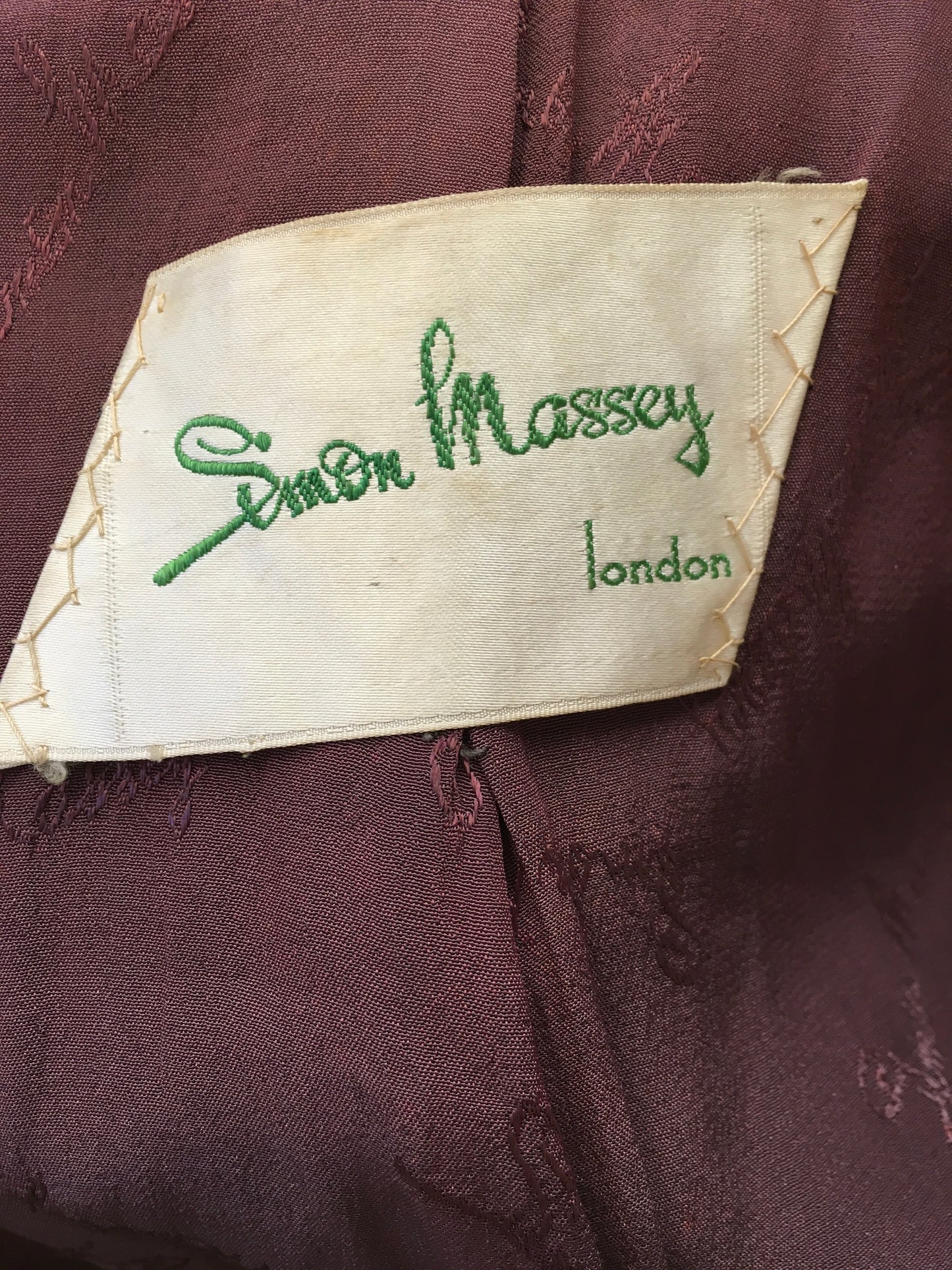 Original Late 1940’s early 1950’s Grey Fitted Jacket - By ‘ Simon Massey’