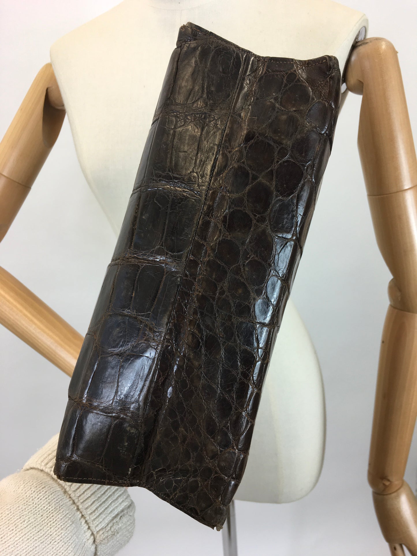 Original 1930's Sensational Leather Gladstone Bag - In A Chocolate Brown with Brass Accents