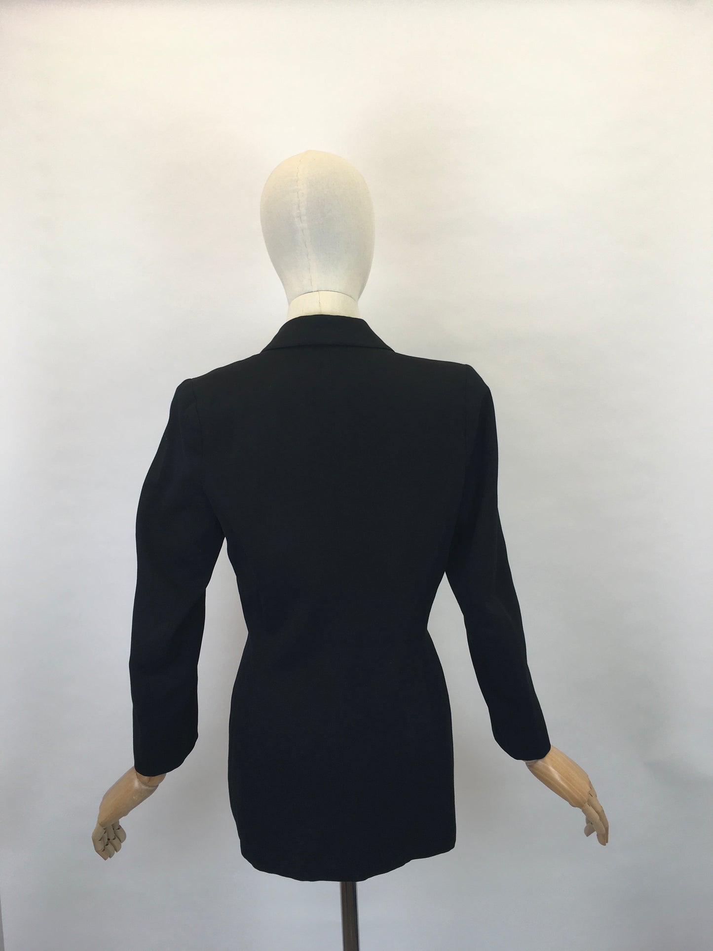 Original 1940s Black Longline Jacket - With a ‘ Vogue Original ‘ Label