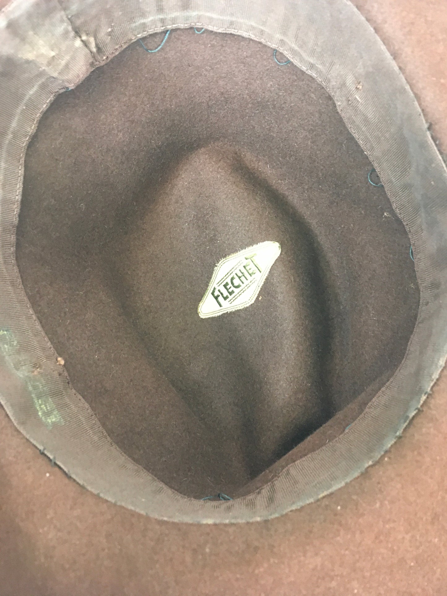 Original 1940’s STUNNING Brown Fedora - Made by ‘ Flechet’