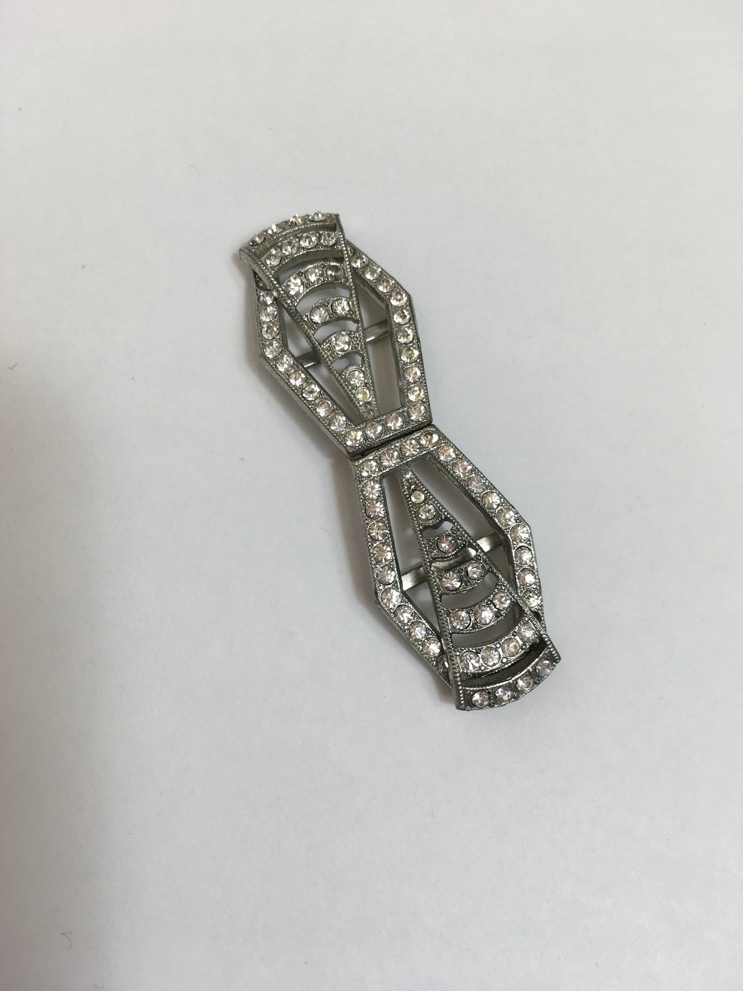 Original 1920's / 1930's Art Deco Evening Buckle - In Sparkling Paste Stones