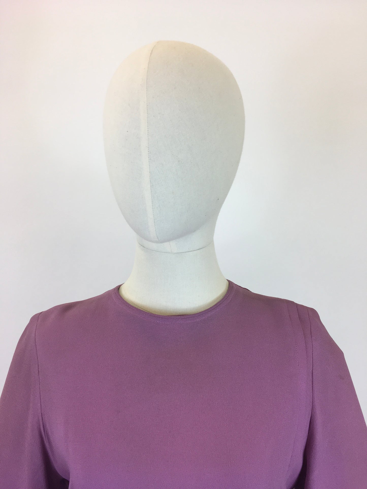 Original 1930’s Stunning Crepe Dress - In a Powdered Lilac