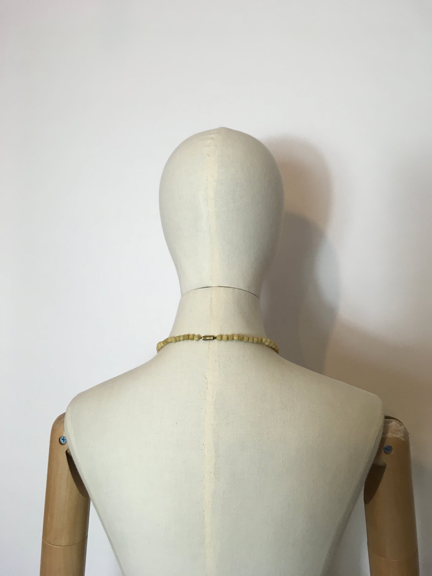 Original 1930’s Celluloid Necklace In a Buttermilk Cream - Festival Of Vintage Fashion Show Exclusive