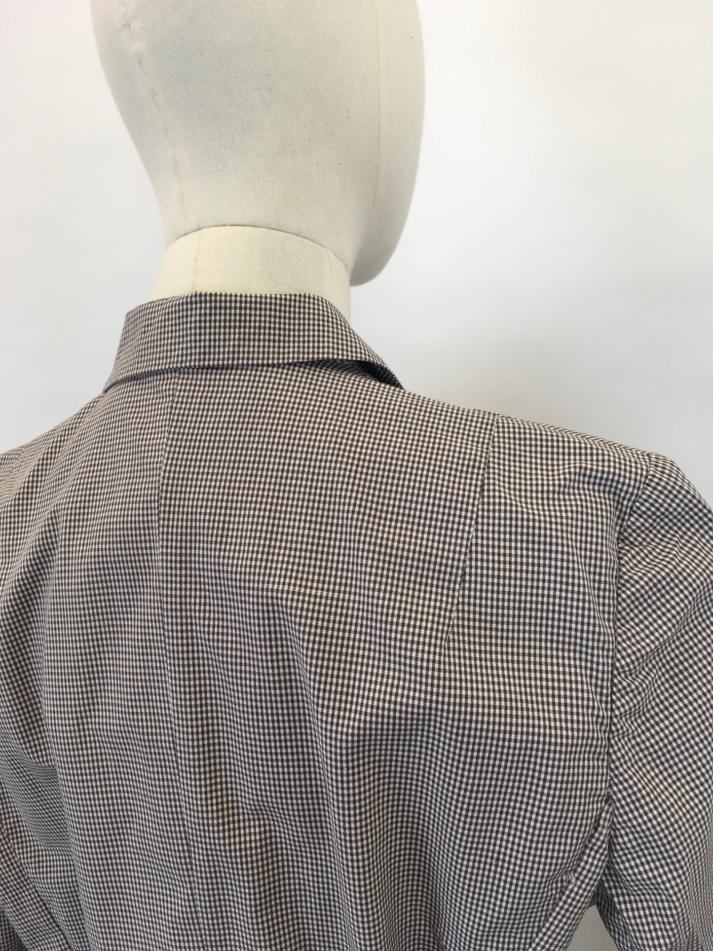 Original 1950’s ‘ Glenhaven ‘ Summer Suit - In A Brown and White Gingham Check