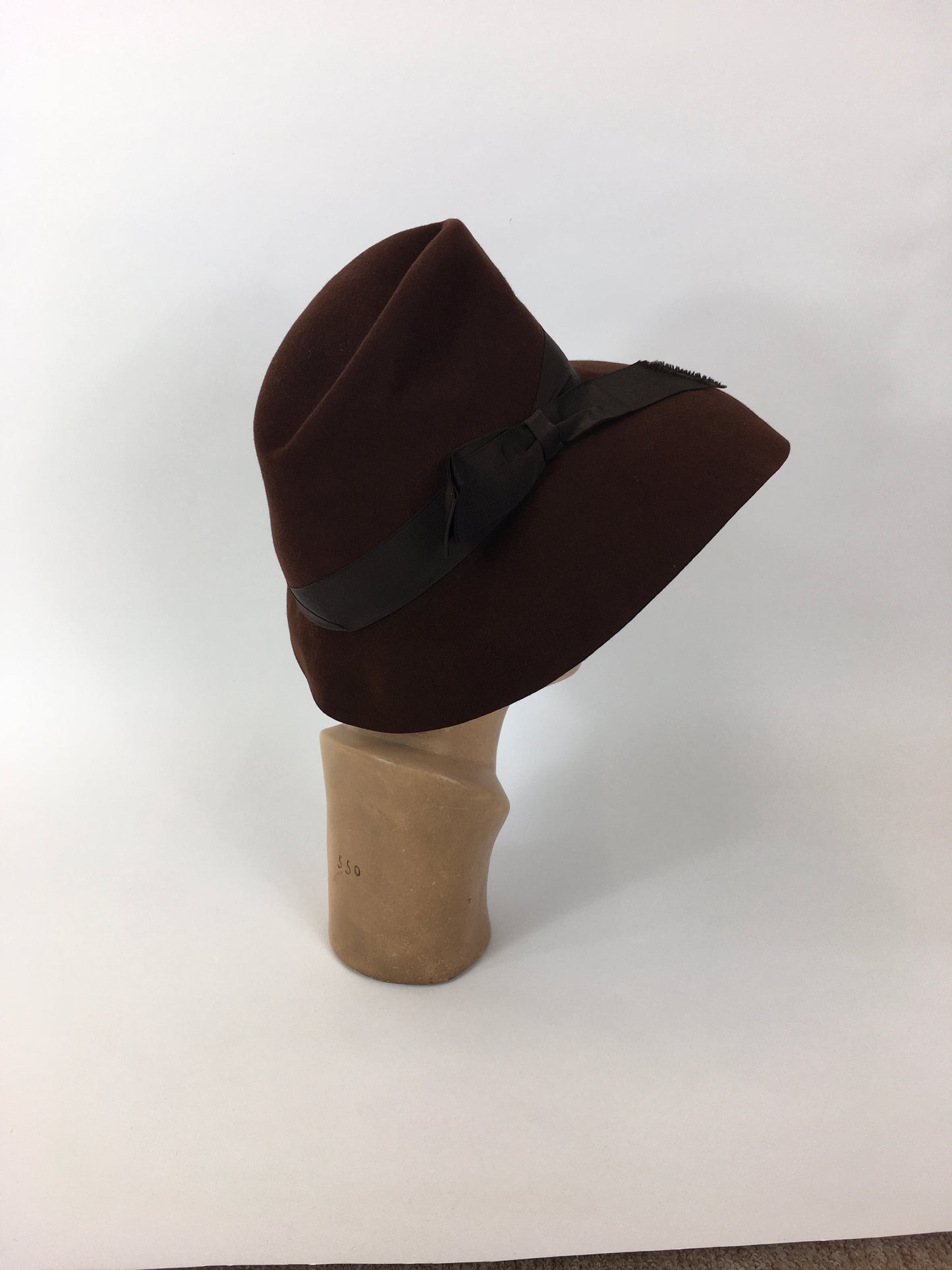 Original 1940’s STUNNING Brown Fedora - Made by ‘ Flechet’