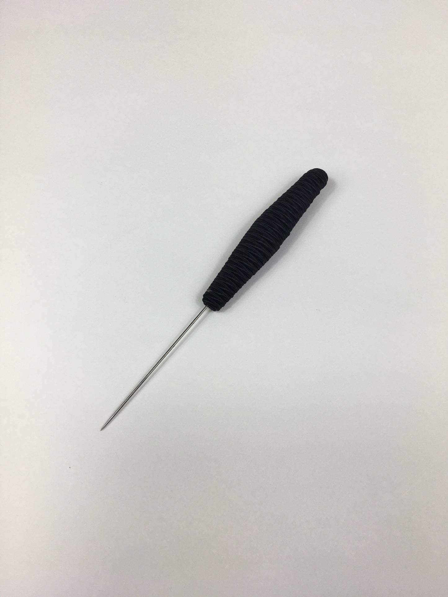 Original Late 1940’s Early 1950’s Hat Pin - In A Twisted Black Fabric